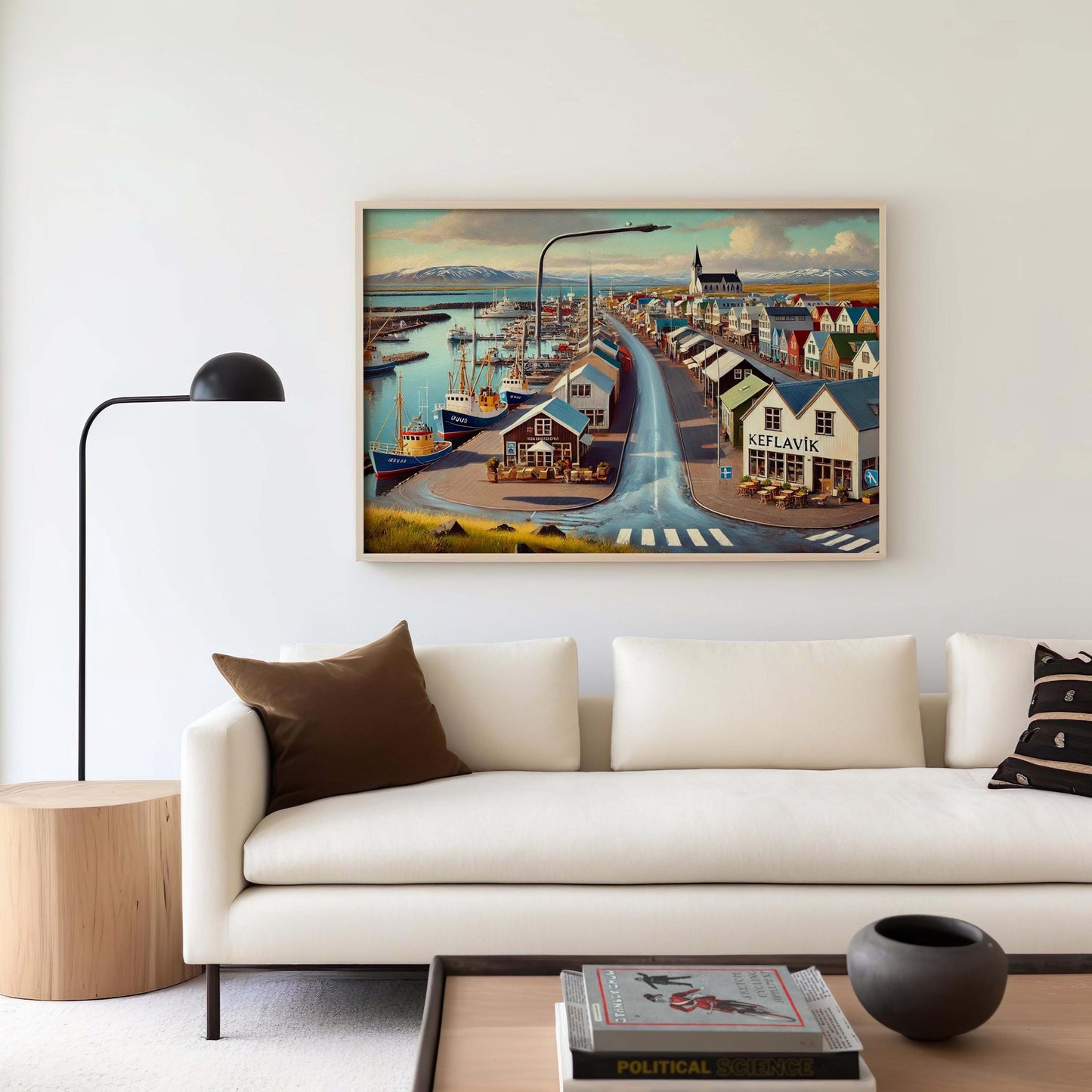 Keflavík Art Iceland Wall Print - Scandinavian Travel Poster, European City Gift, Housewarming Decor, Modern Nordic Home Accent