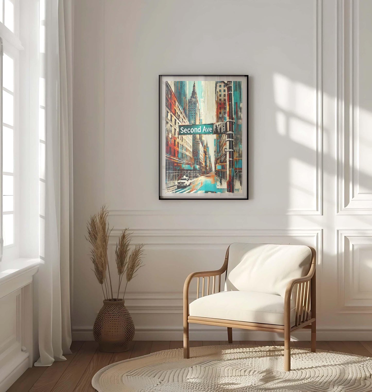 Second Ave Print Manhattan Wall Art, NYC Travel Poster, New York City Gift, 2nd Avenue Home Decor, Housewarming & Urban Style Art