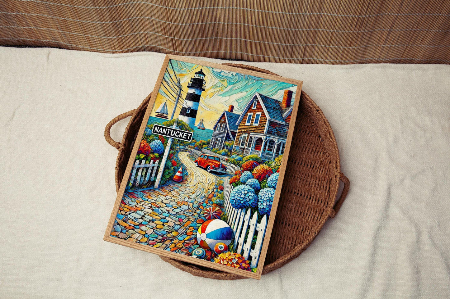 Massachusetts Nantucket Wall Art Print - Travel Poster & USA Home Decor - Perfect Housewarming Gift