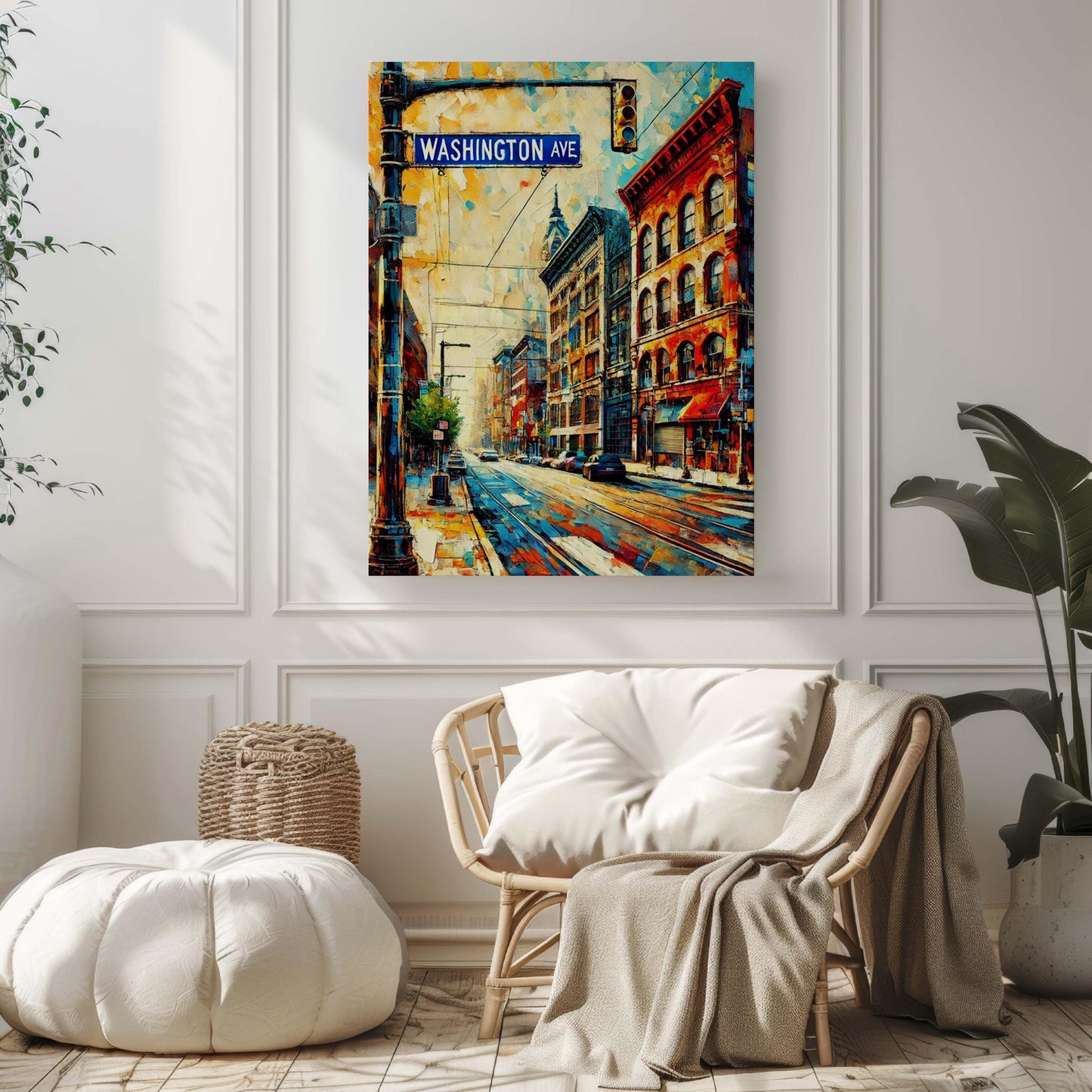 Washington Avenue Wall Art Print - Philly Travel Poster, Philadelphia Gift, PA Artwork, Housewarming Decor, Washington Ave Cityscape