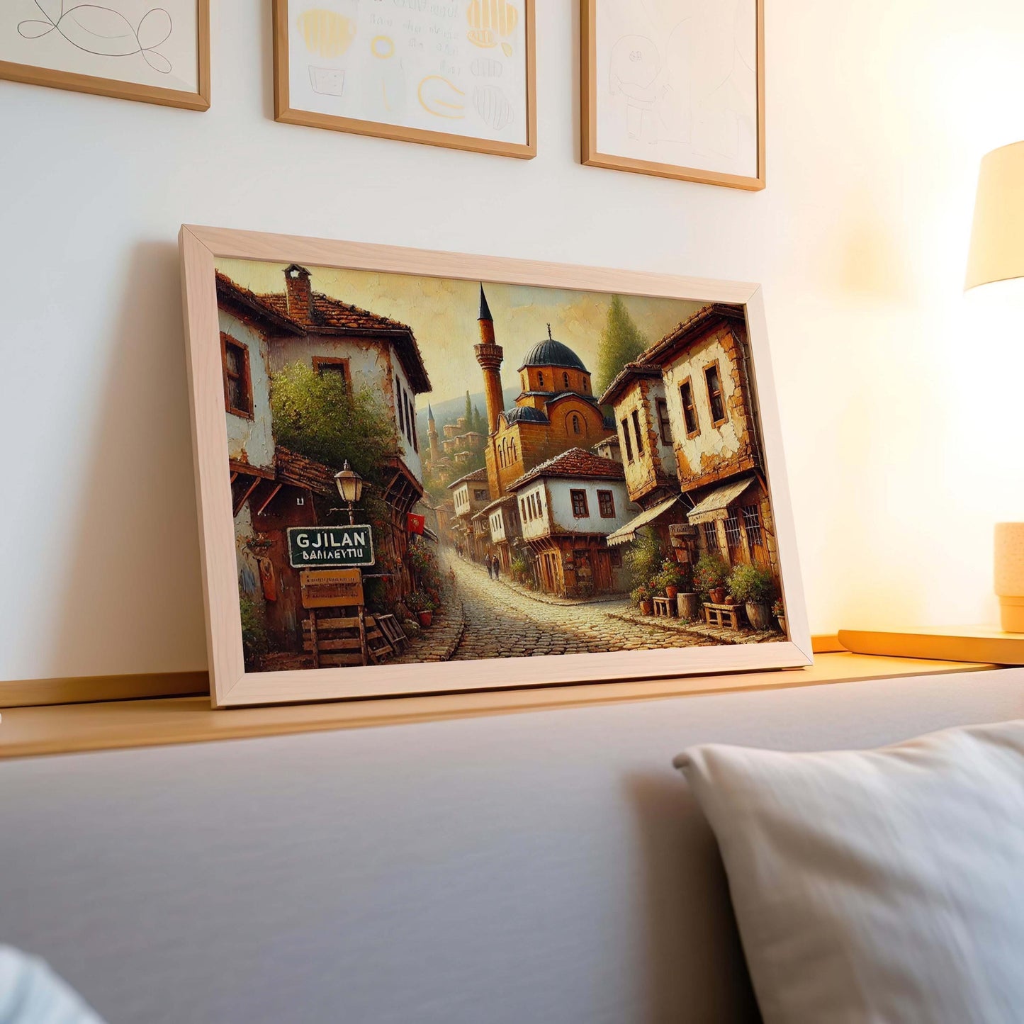 Gjilan Art Wall Print - Kosovo Travel Poster, European City Gift, Housewarming Decor, Gjilan Wall Art Map, Unique Kosovo Artwork