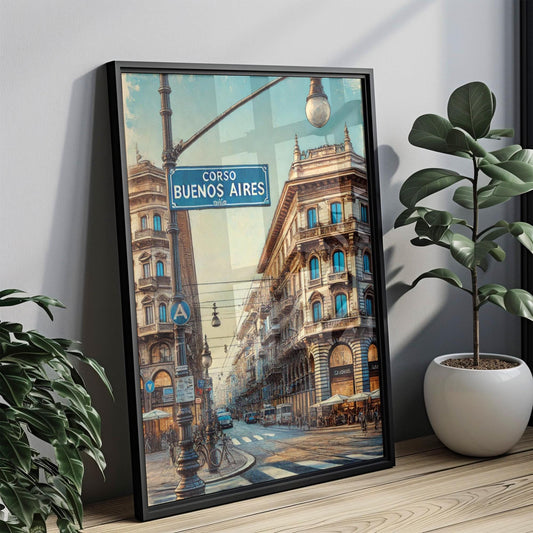 Corso Buenos Aires Print: Milan Italy Travel Poster