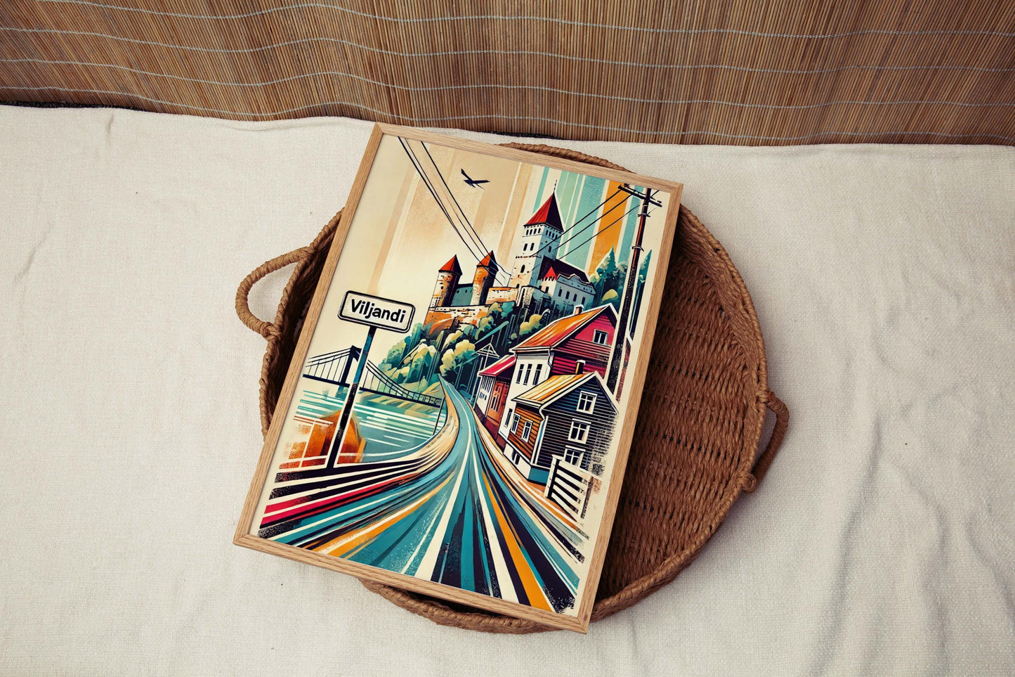 Viljandi Art Print – Estonia City Wall Art, Travel Poster, European Home Decor, Housewarming Gift, Viljandi Travel Print, Estonia Art Decor