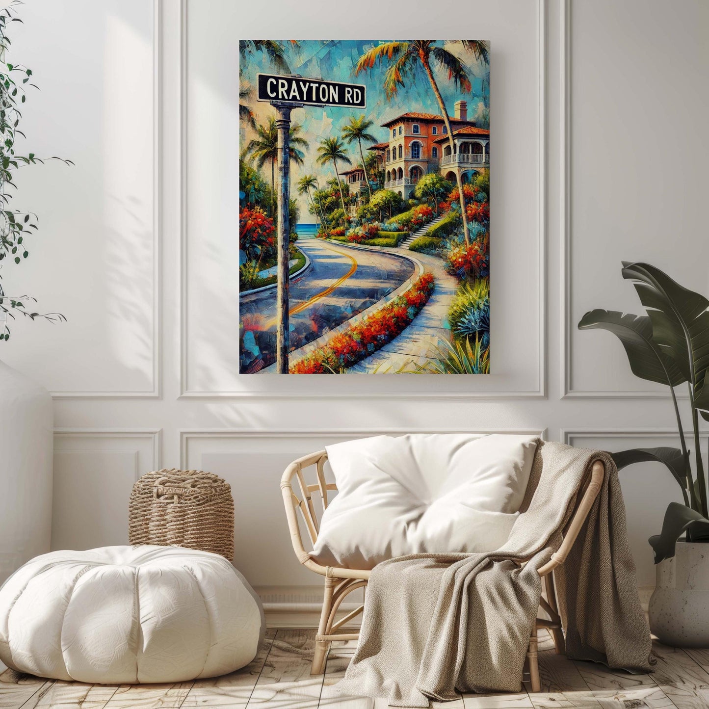 Crayton Road Print - Naples Florida Wall Art, Travel Poster, Coastal Decor, Housewarming & Florida Gift, FL Artwork for Home