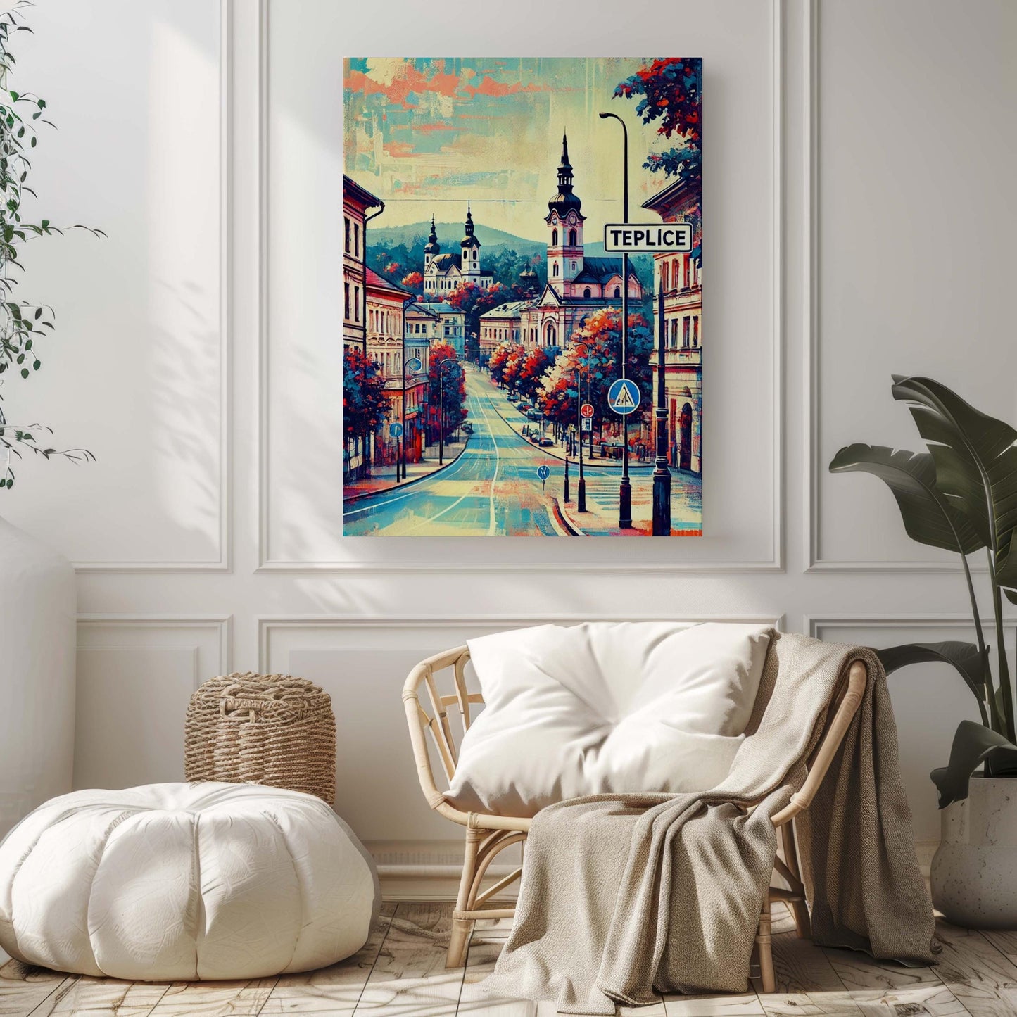 Teplice Art Print - Czech Republic Travel Poster, City Wall Art, Housewarming Gift, Modern Teplice Map Decor