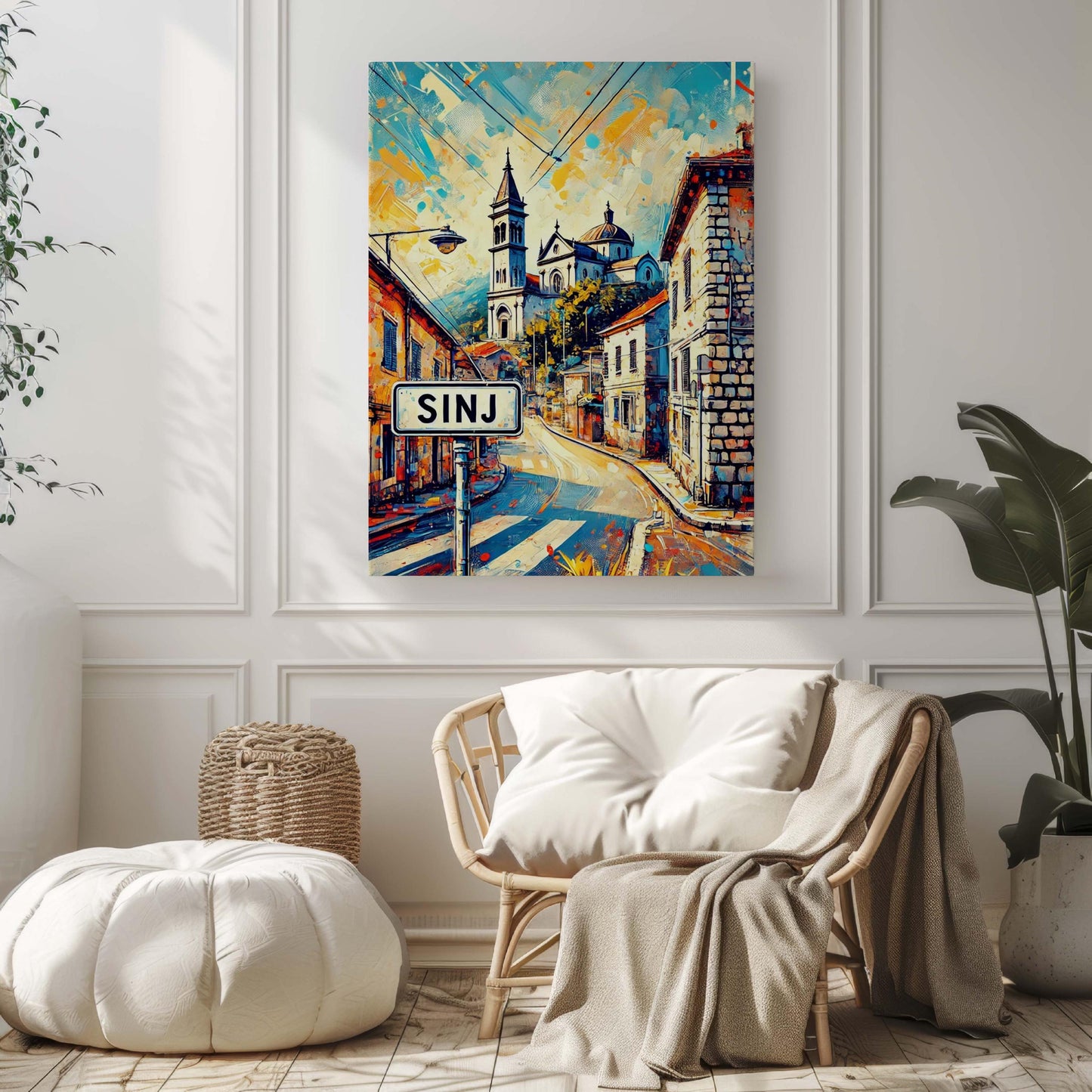 Sinj Art – Croatian City Wall Art Print, Travel Poster, European Home Decor, Housewarming Gift, Sinj Travel Artwork