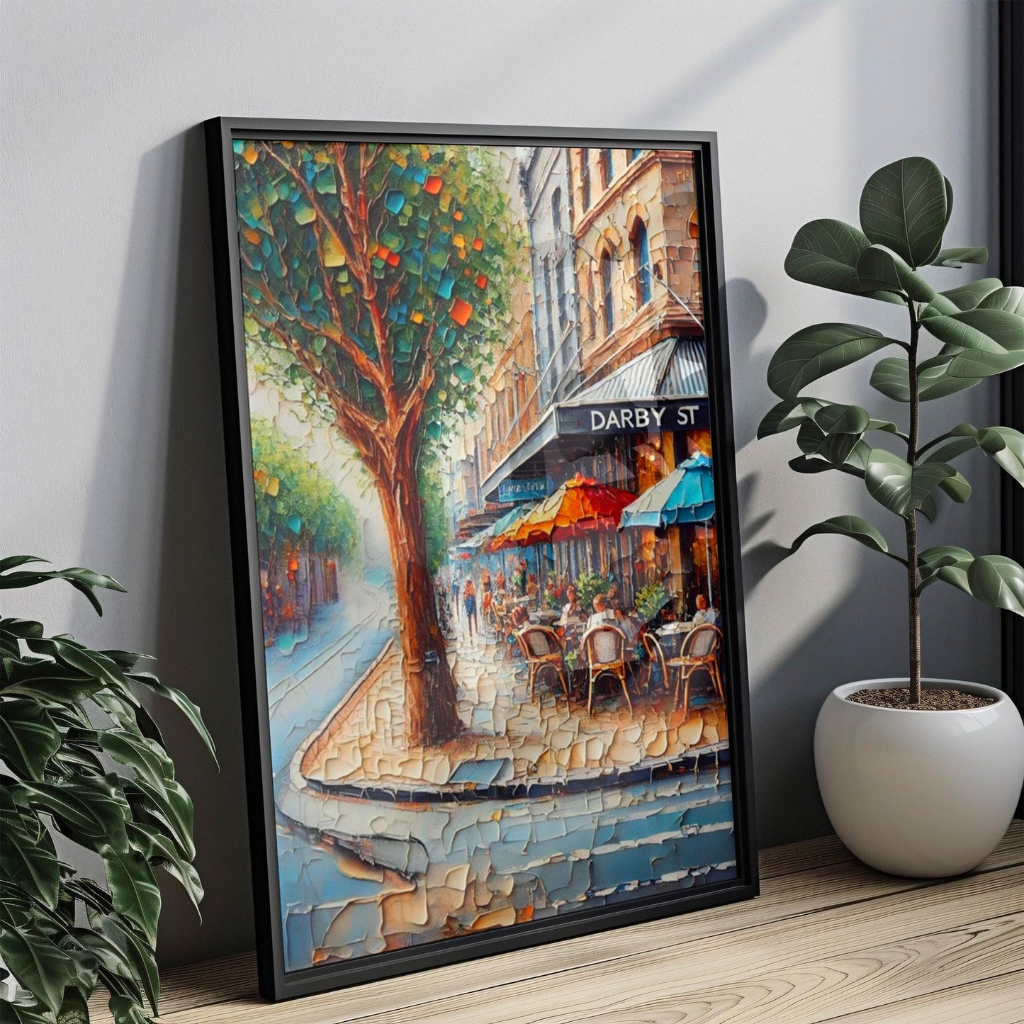 Newcastle Darby St Wall Art Travel Print Australian Decor Gift Newcastle Gift Housewarming Poster