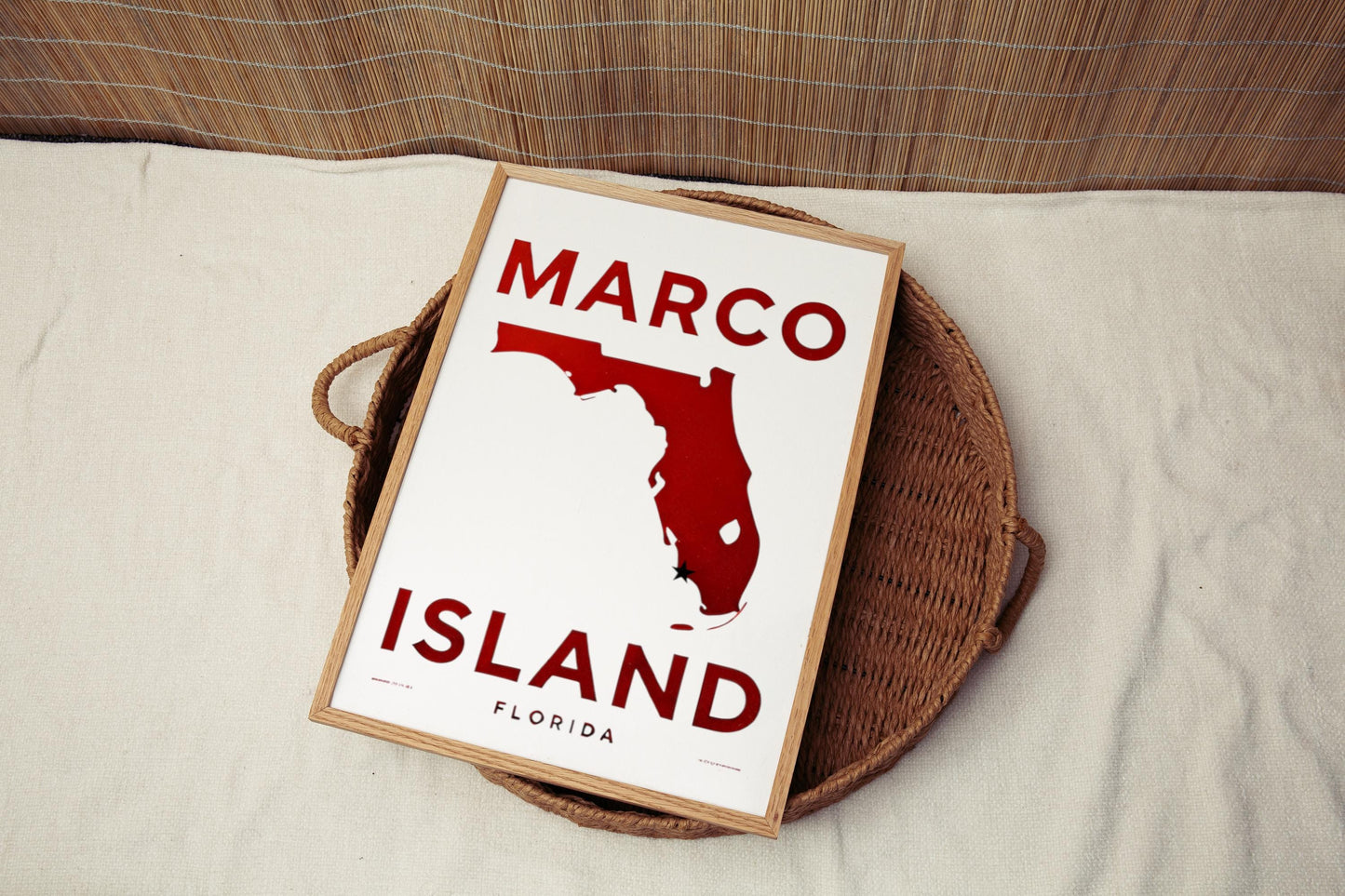 Marco Island Wall Art Print - Florida Travel Decor, Housewarming Gift, College Dorm Room, Coastal Home Accent