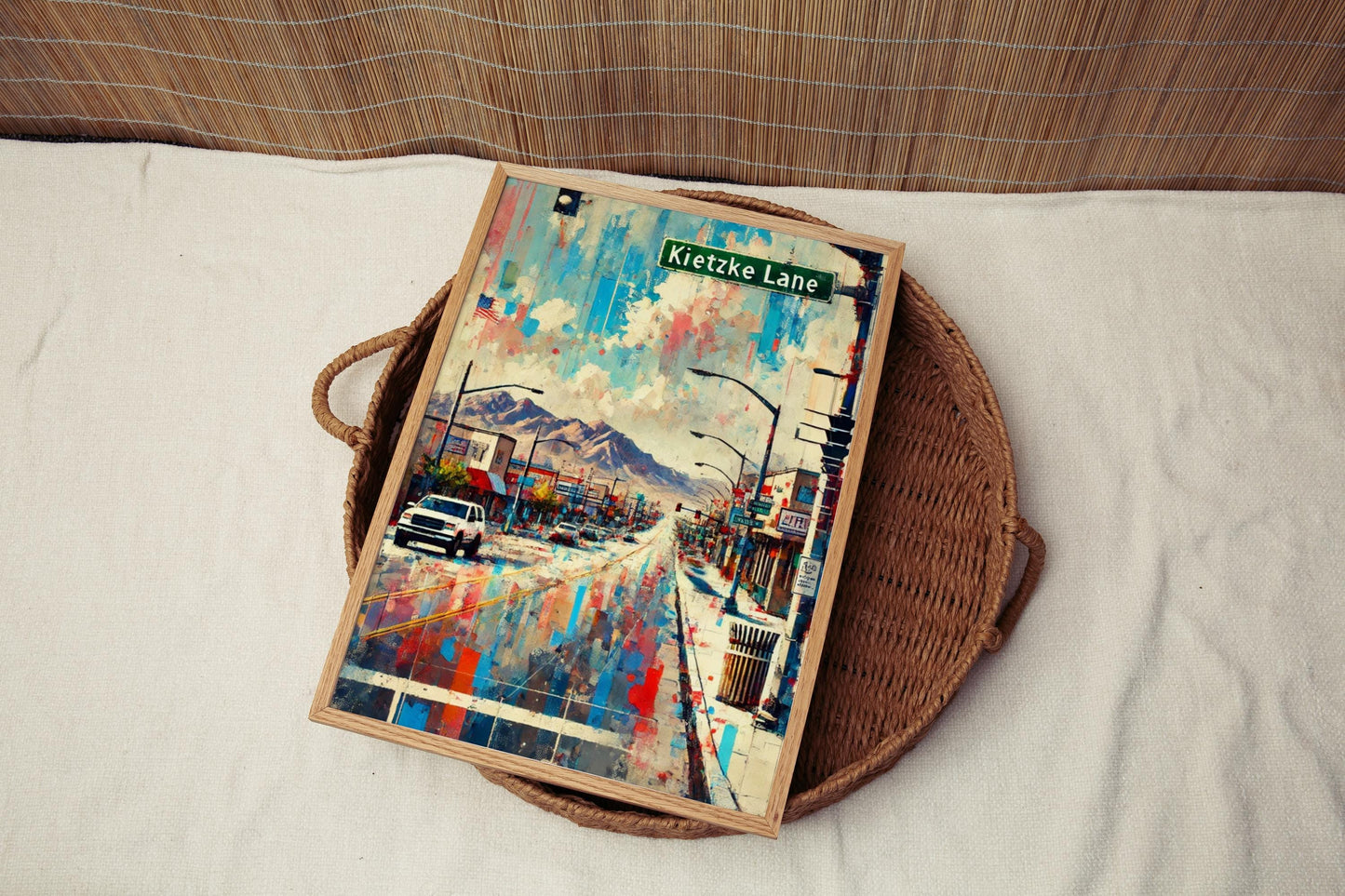 Reno Kietzke Ln Wall Art – Nevada Travel Print, Housewarming Gift, Modern Reno Poster, Unique Local Artwork