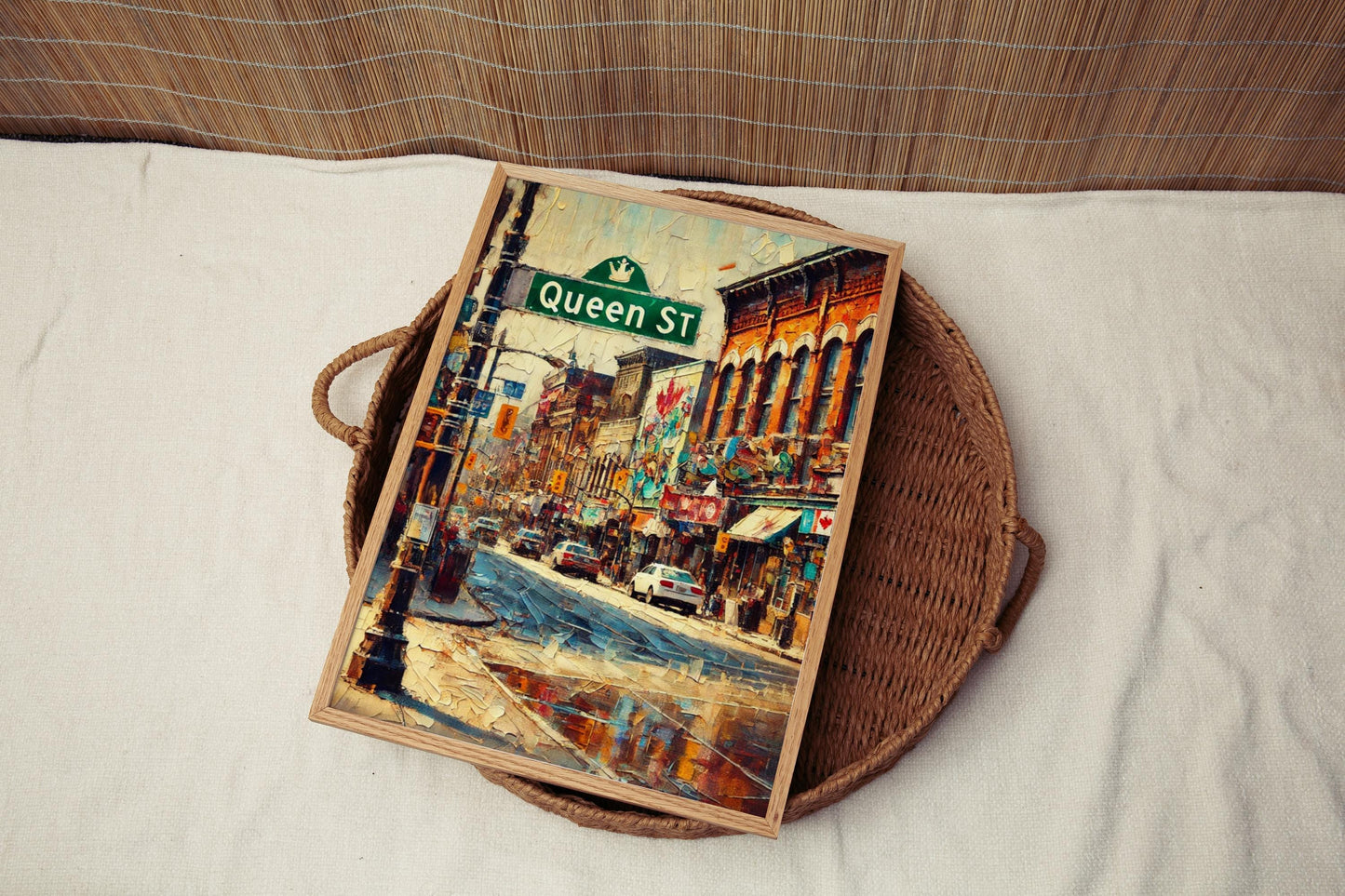 Canada Queen St Wall Art Print, Toronto Travel Poster, Housewarming Gift, Canada Art, Canadian Cityscape, Modern Travel Wall Decor