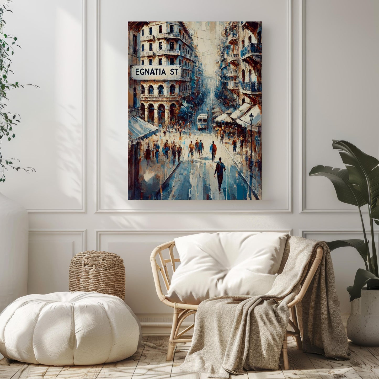 Egnatia Street Wall Art, Thessaloniki Print, Greece Urban Decor, Travel Souvenir, Cityscape Poster, Greek Street Scene, Gift for Travelers