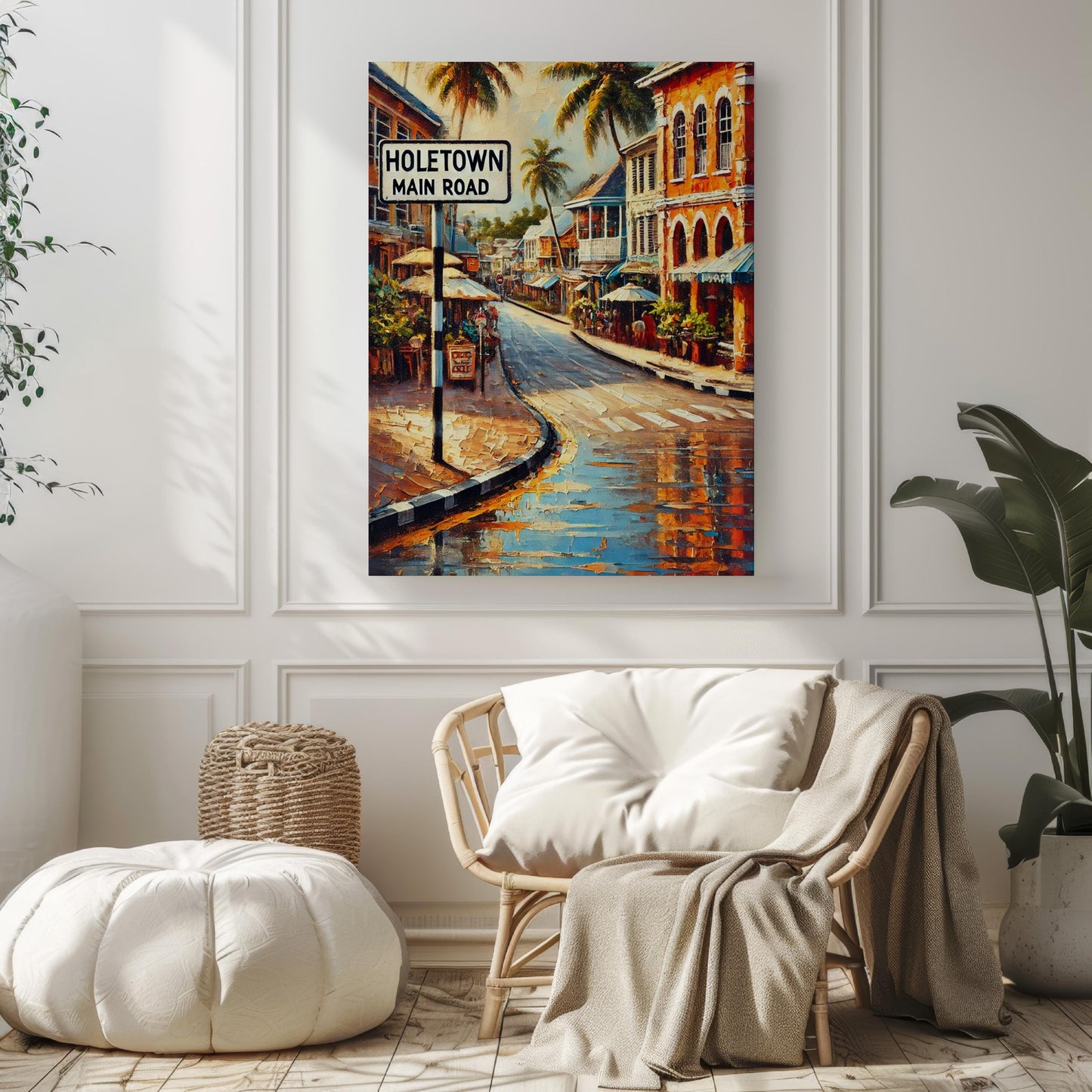 Holetown Main Road Wall Art, Barbados Travel Poster, Street Sign Art, Personalized Gift, Holetown Print, Coastal Scene, Fine Art Paper