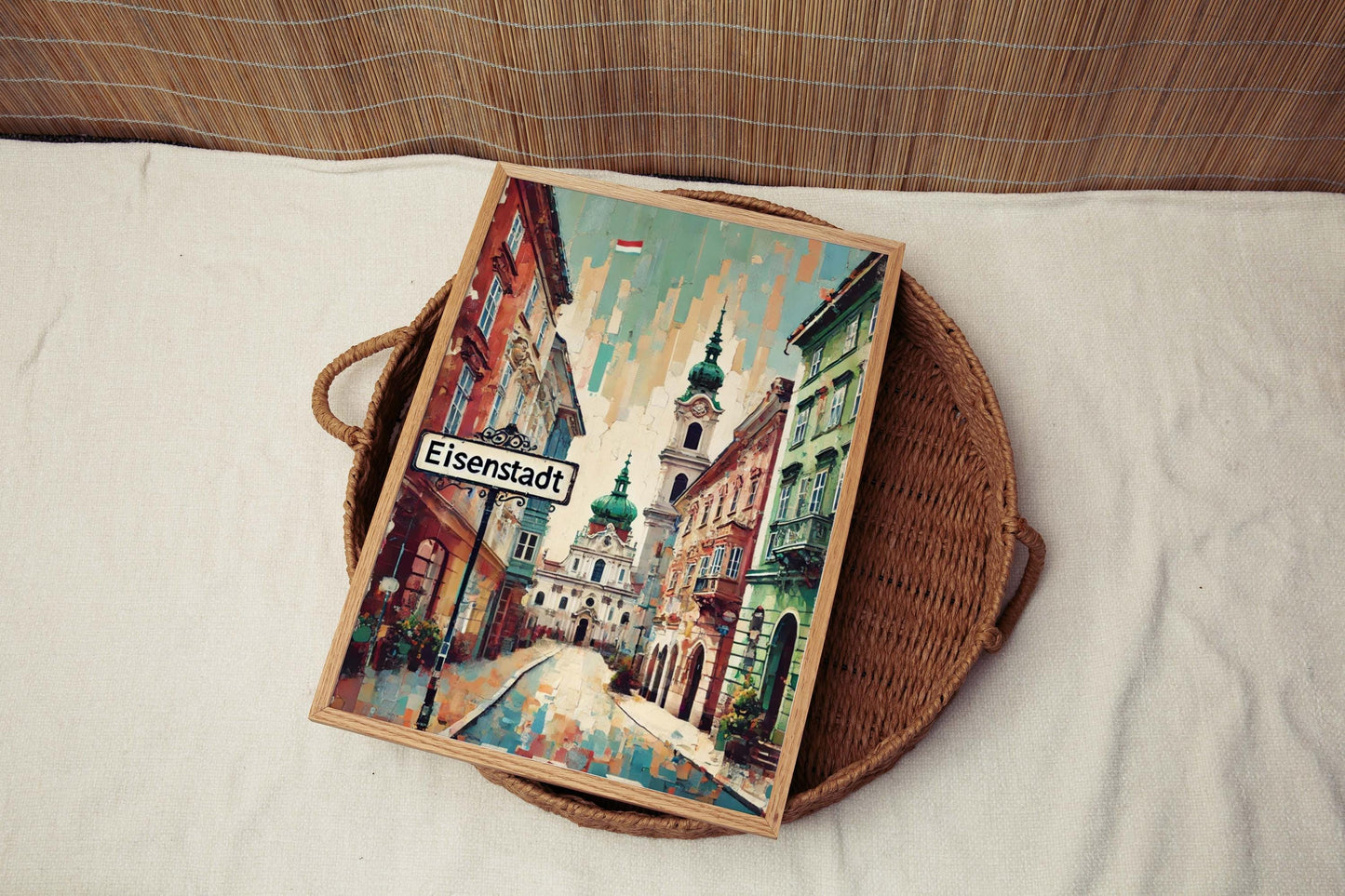 Eisenstadt Art Wall Decor, Austria City Print, Travel Poster, Housewarming Gift, Modern Austria Art for Home or Office