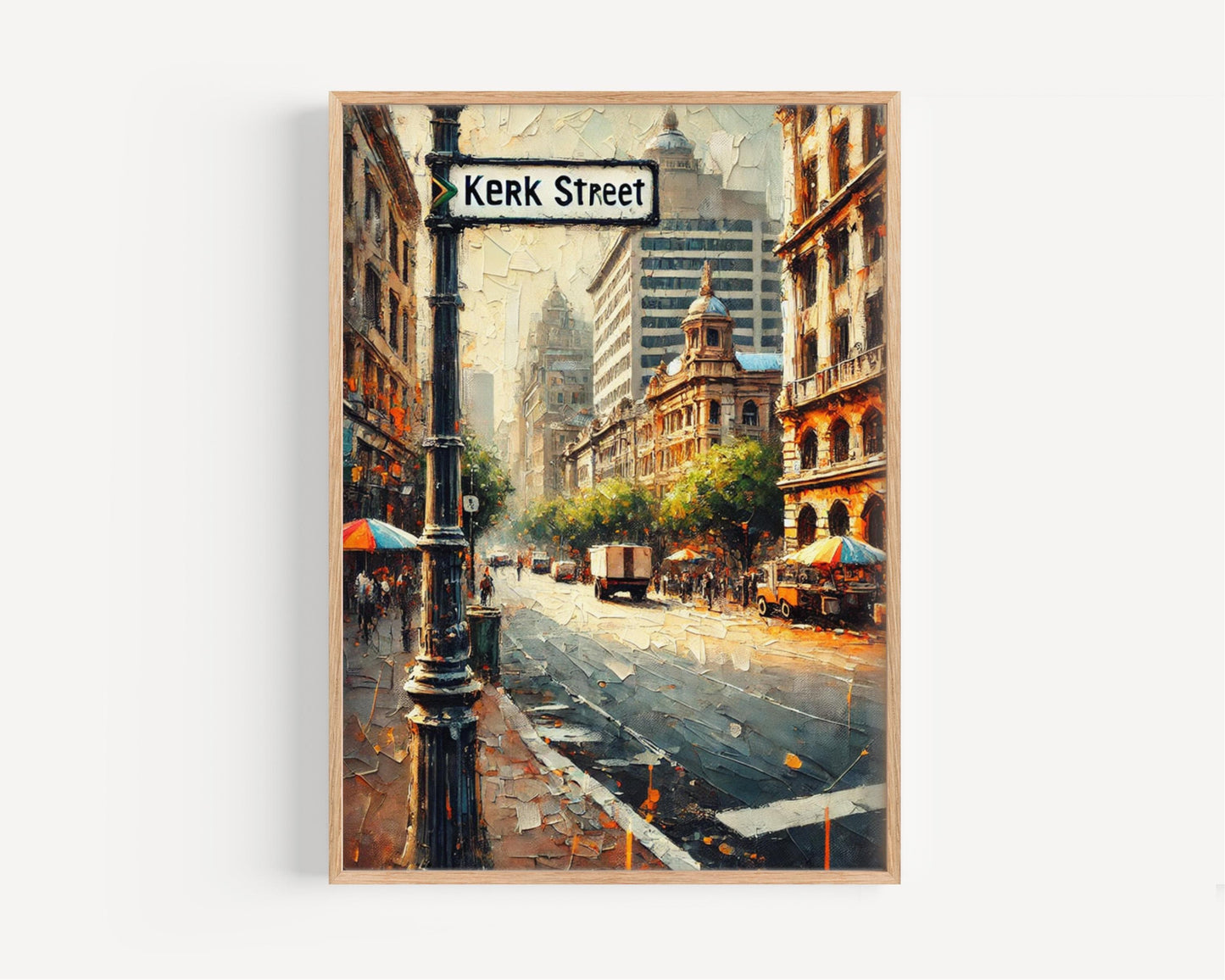 Kerk Street Wall Art Johannesburg Print South Africa Cityscape Travel Poster Home Decor Gift Africa Painting