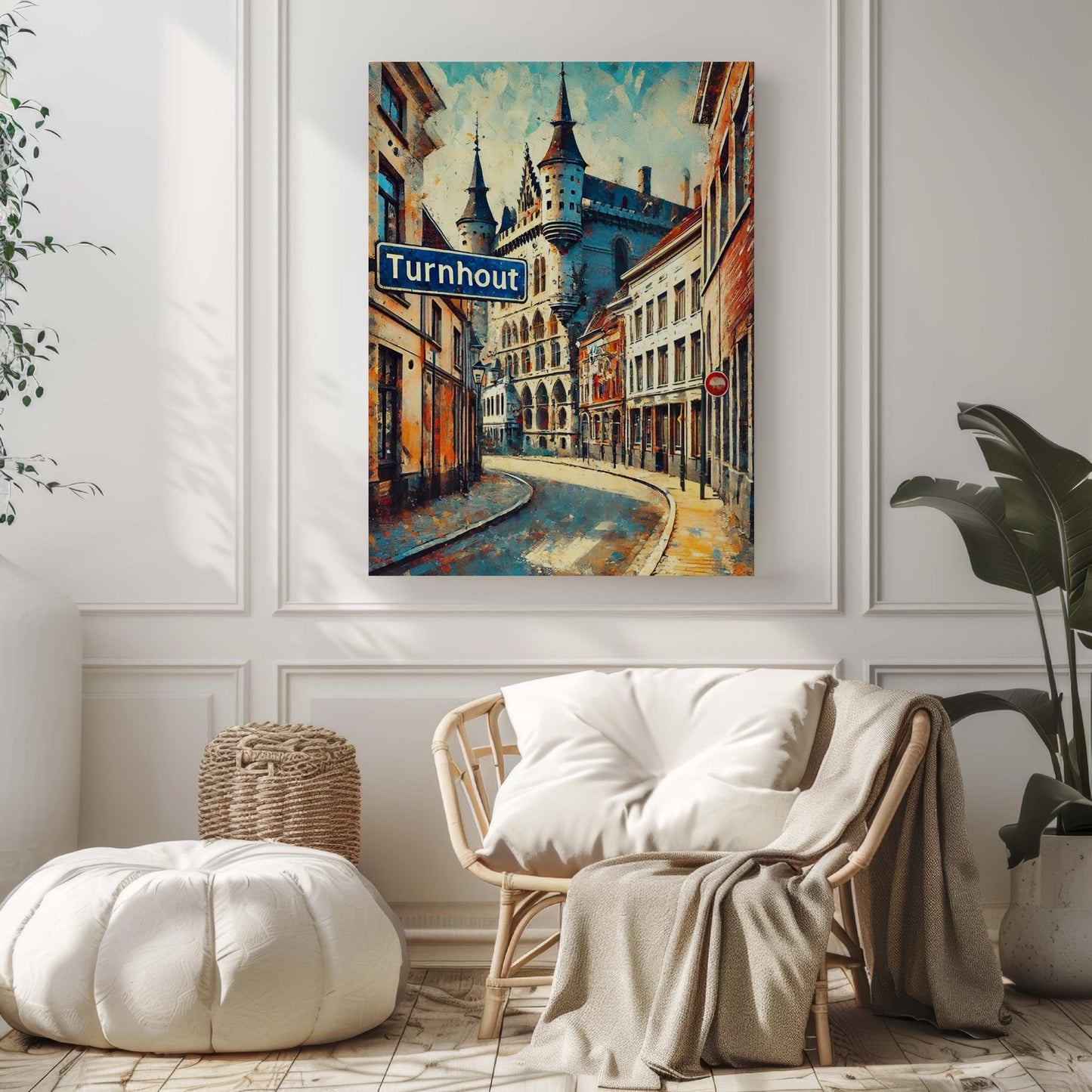 Turnhout Art Travel Print - Belgium City Wall Art, European Travel Poster, Housewarming Gift, Turnhout Print Decor