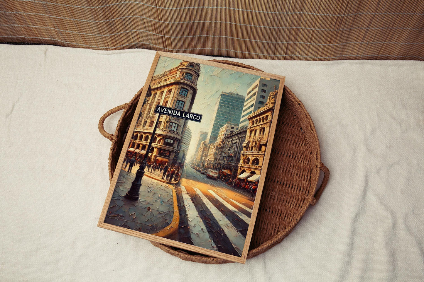 Lima Avenida Larco Wall Art Print, Peru Travel Poster, Housewarming Gift, Lima Souvenir, Peru Art Decor, Travel Print for Home