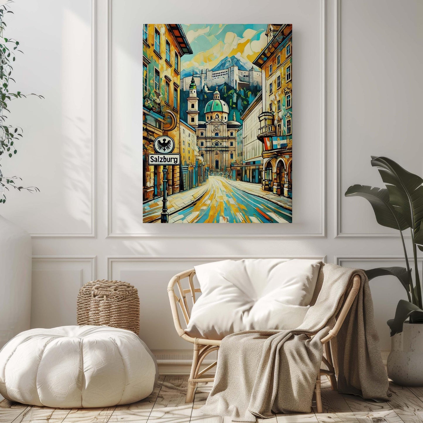 Salzburg Art Print - Austria City Wall Art, Travel Poster, European Home Decor, Housewarming Gift, Scenic Salzburg Travel Print