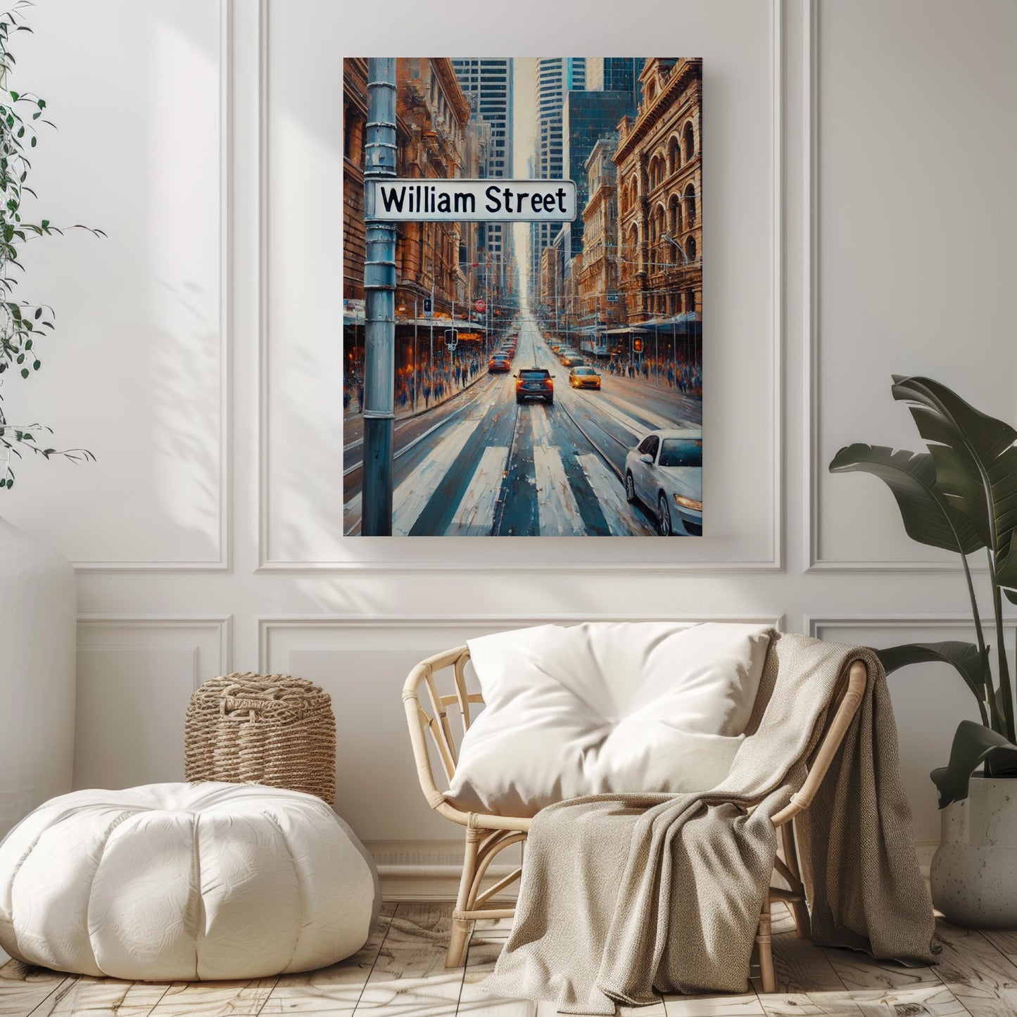 Street Print William St Wall Art - Sydney Travel Poster, Australian Decor, Housewarming Gift, Modern Urban Art, Cityscape Print