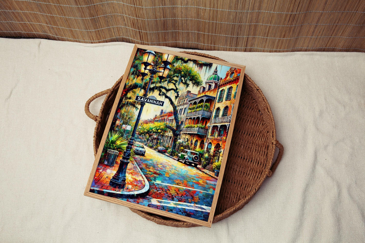 Georgia Savannah Wall Art Print - Travel Poster & USA Decor, Housewarming Gift, Georgia Travel Map, Southern USA Home Wall Decor