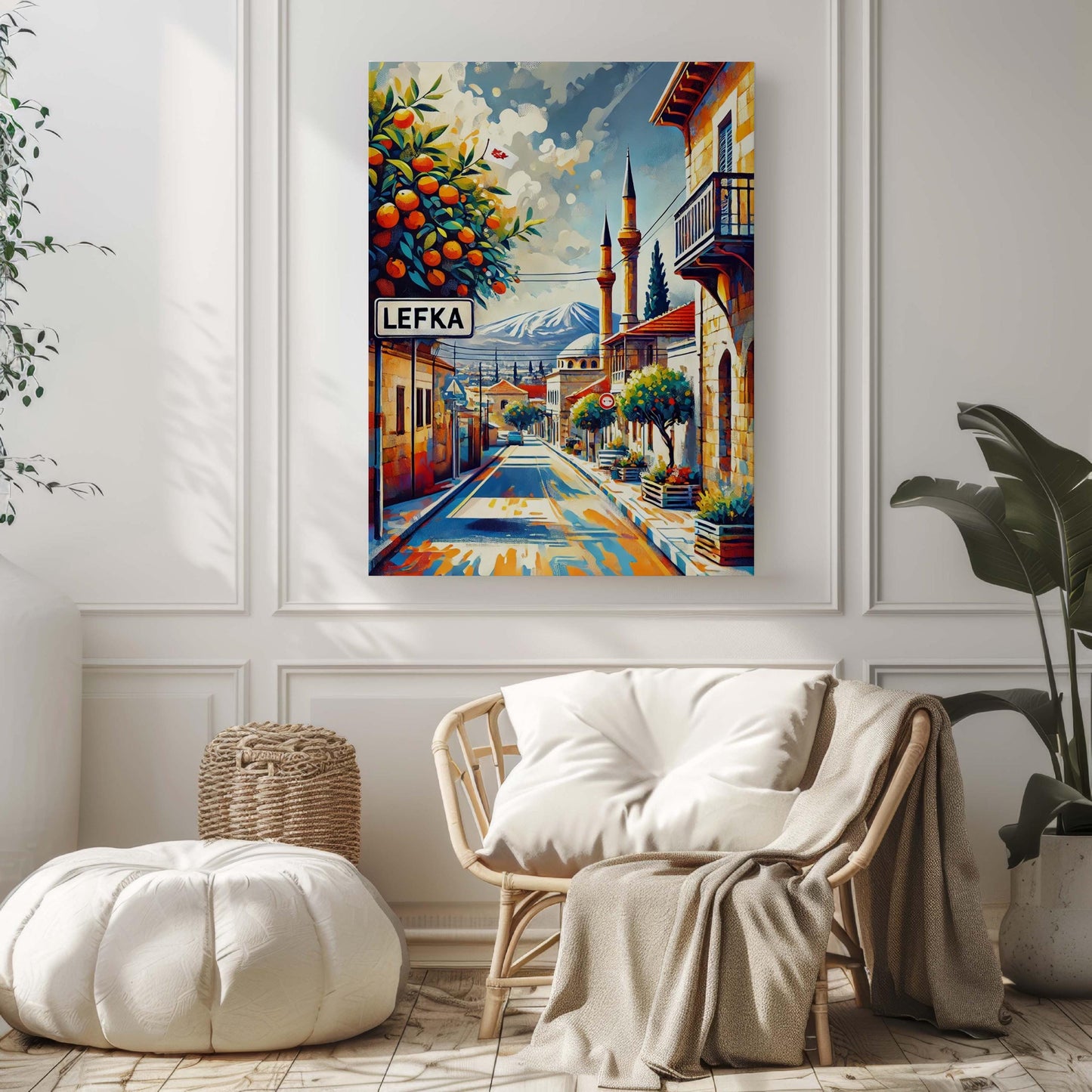 Lefka Art Wall Print - Cyprus City Travel Poster, European Artwork, Housewarming Gift, Lefka Wall Decor, Cyprus Travel Print