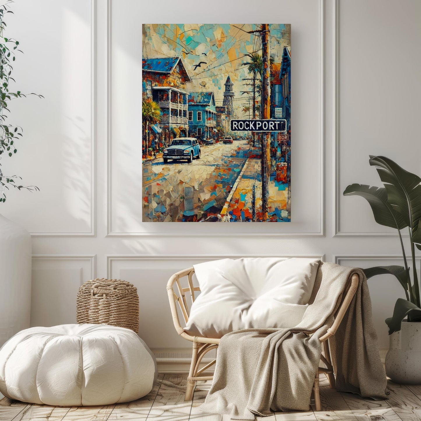 Print Rockport Wall Art Texas Travel Poster American Decor Gift Housewarming American Art Beach Scene