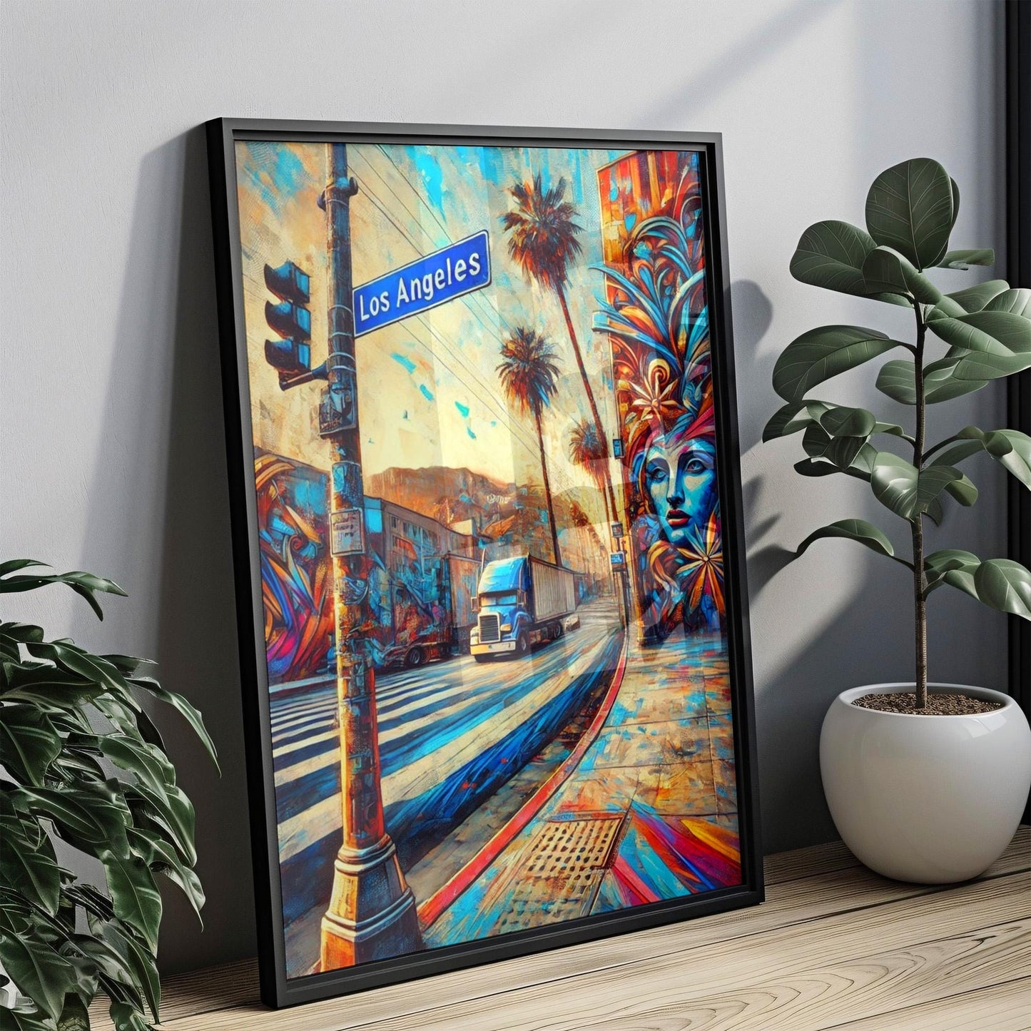 California Wall Art Los Angeles Print Travel Poster LA Art Housewarming Gift California Souvenir USA Decor