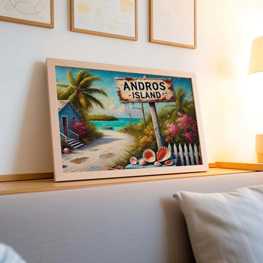 Andros Island Bahamas Art Print: Tropical Coastal Decor