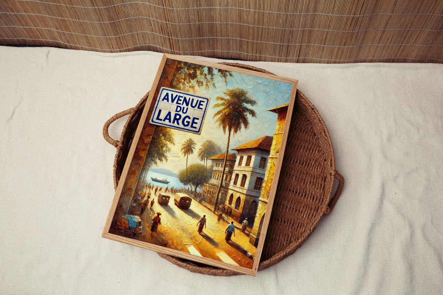 Bujumbura Wall Art, Avenue du Large Print, Burundi City Scene, Travel Souvenir, Home Decor, Gift for Travelers, Fine Art Poster