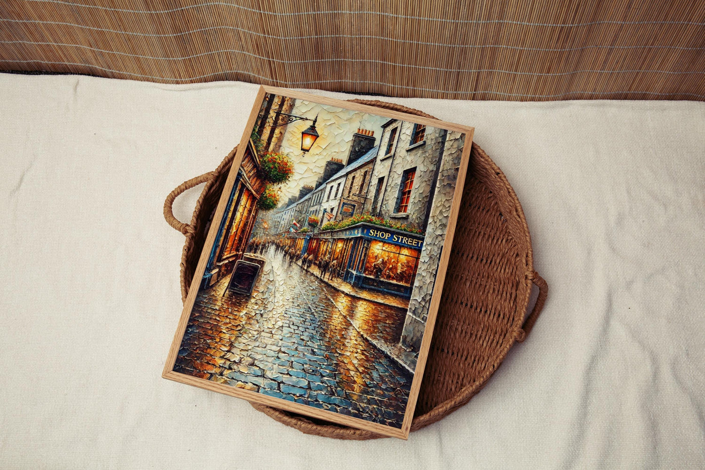 Ireland Wall Art Shop Street Print - Galway Travel Poster, Ireland Gift, Housewarming & Home Decor Artwork