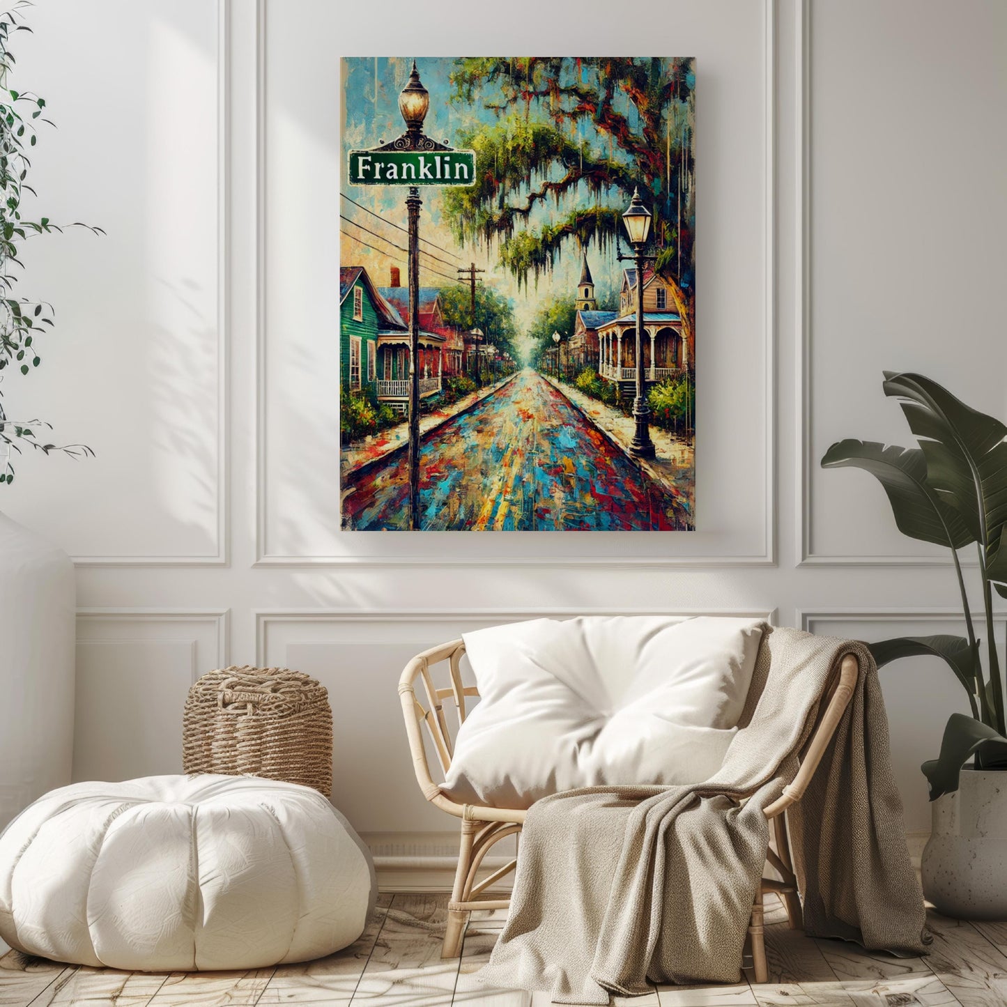 Art Franklin Wall Art Print - Louisiana Travel Poster, American Housewarming Gift, Unique Louisiana Home Decor
