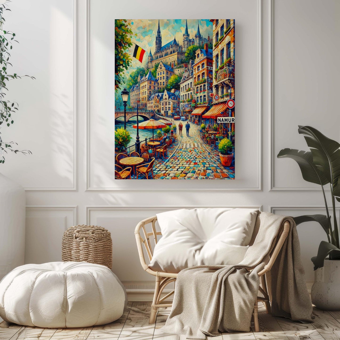 Namur Art Travel Poster - Belgium City Wall Print, European Artwork, Housewarming Gift, Namur Travel Decor, Belgium Map Print