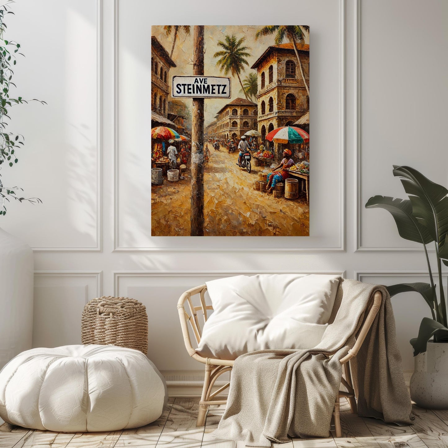 Avenue Steinmetz Wall Art, Cotonou Print, Benin Art, Cityscape Travel Poster, Vibrant Street Scene, Travel Souvenir, Personalized Gift