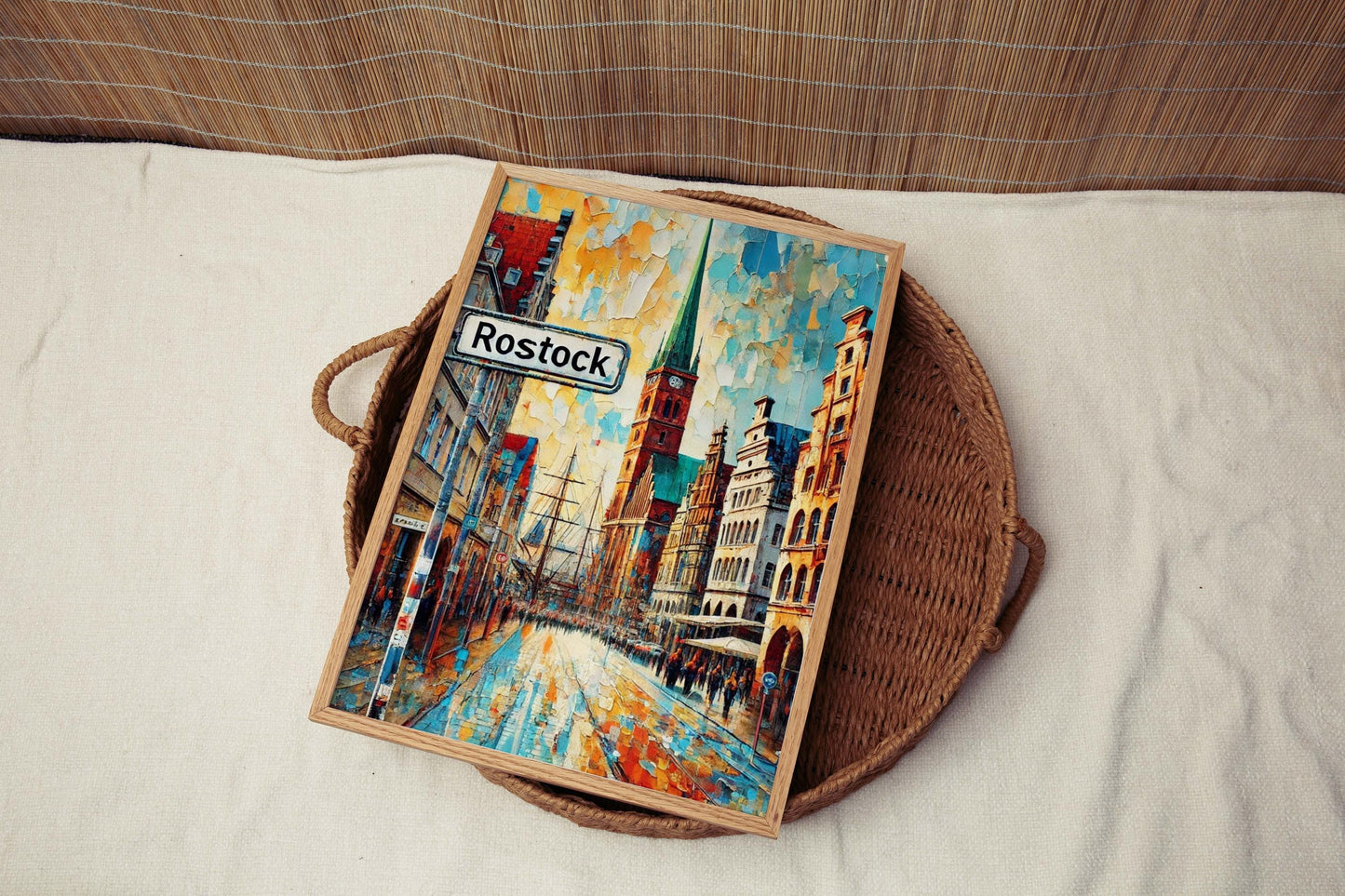Rostock Art Travel Print – German City Wall Art, Europe Poster, Housewarming & Travel Gift, Rostock Decor, Unique Germany Artwork