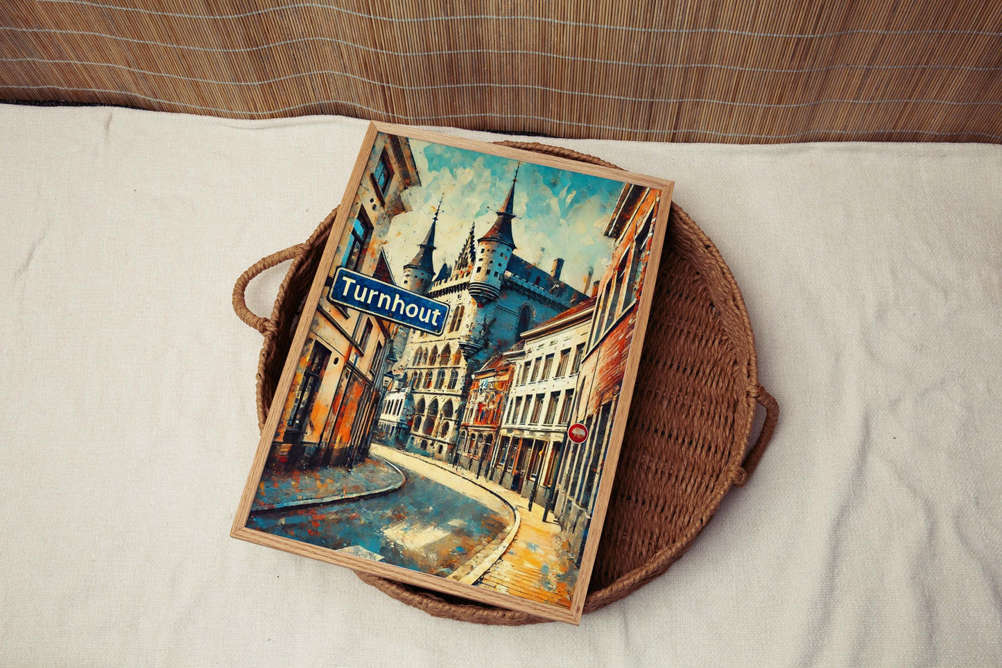 Turnhout Art Travel Print - Belgium City Wall Art, European Travel Poster, Housewarming Gift, Turnhout Print Decor