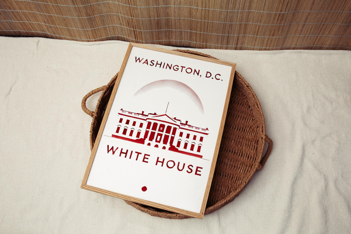 White House Wall Art Print, Washington DC Travel Decor, USA Gift, Housewarming & College Dorm Room Artwork