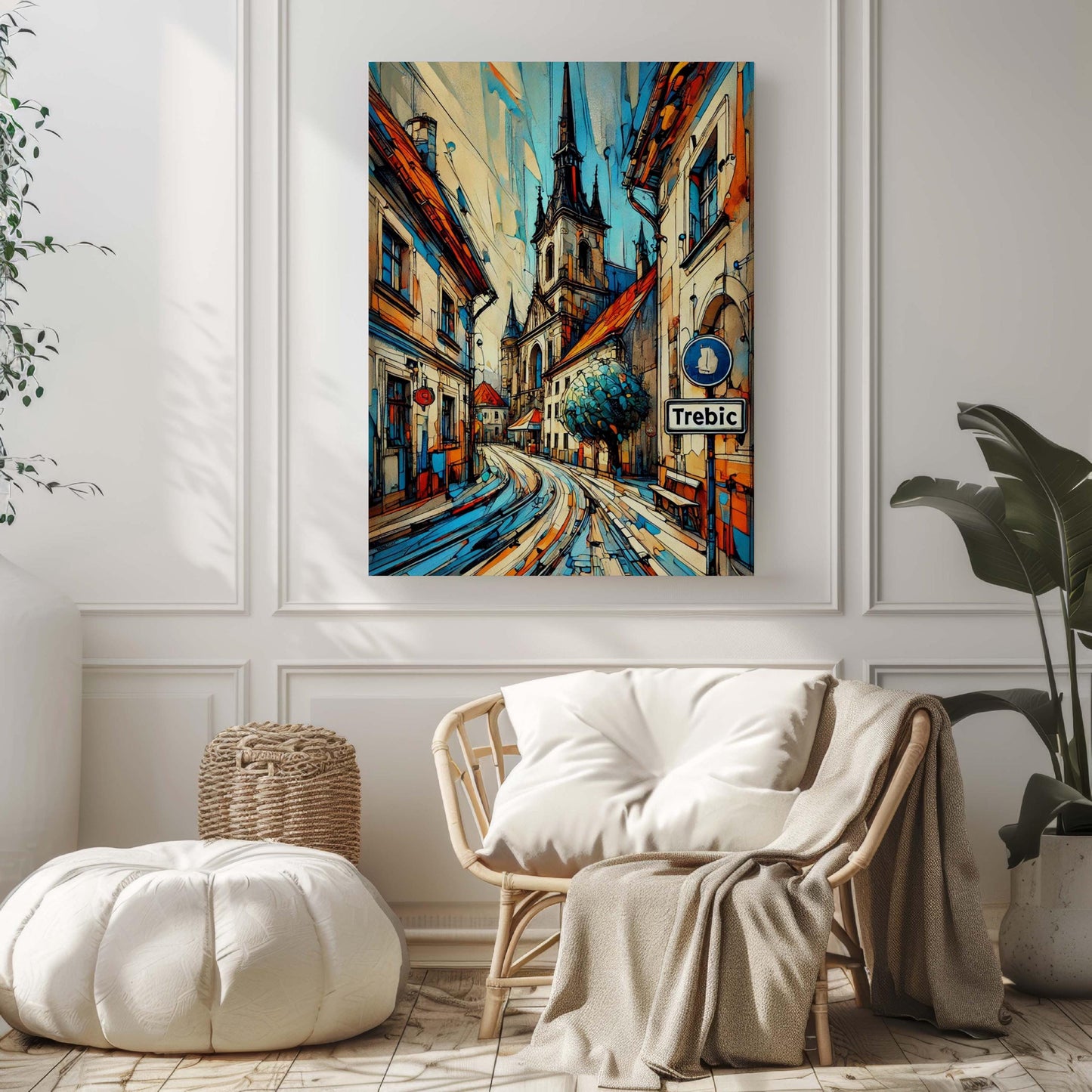 Trebíc Art Czech Republic Wall Art, Travel Print Poster, Cityscape Home Decor, Unique Housewarming Gift, Trebíc Travel Artwork