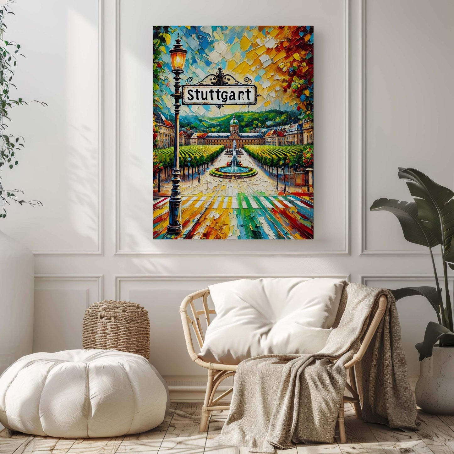 Stuttgart Art Printable Wall Decor, Germany City Travel Poster, Housewarming Gift, Europe Map Print, Modern German Cityscape Artwork