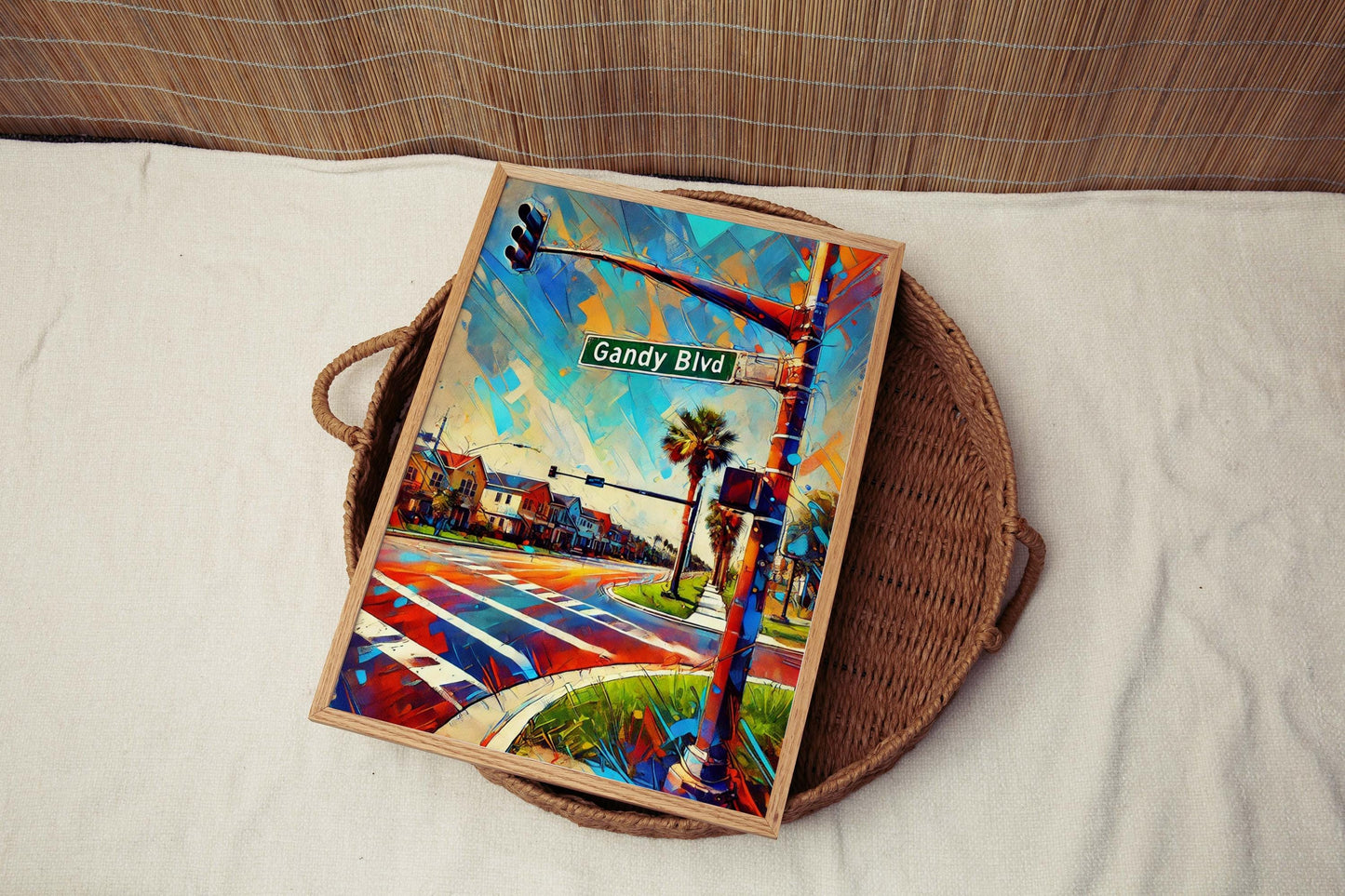Gandy Blvd Print - Tampa Wall Art, Florida Travel Poster, Coastal Home Decor, Housewarming & Florida Gifts