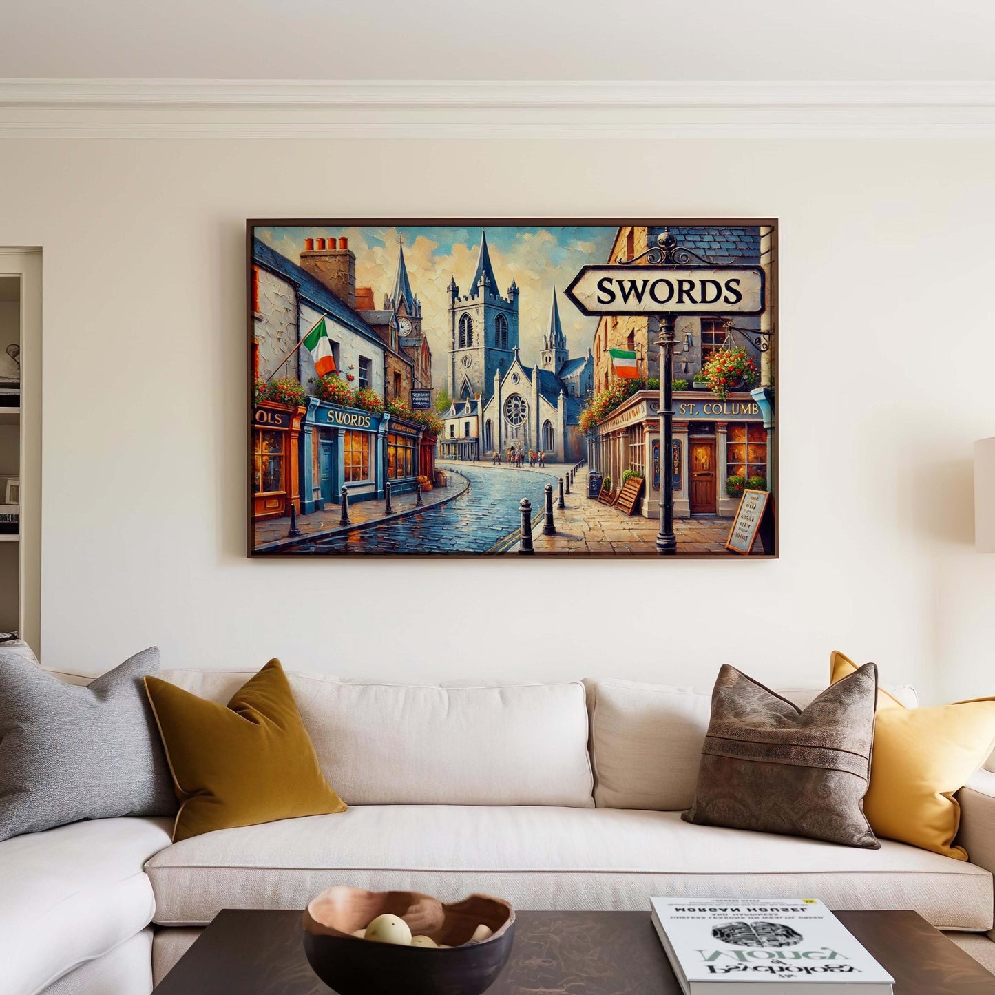 Swords Art Wall Print - Ireland Travel Poster, European City Gift, Housewarming Decor, Unique Swords Wall Art for Home