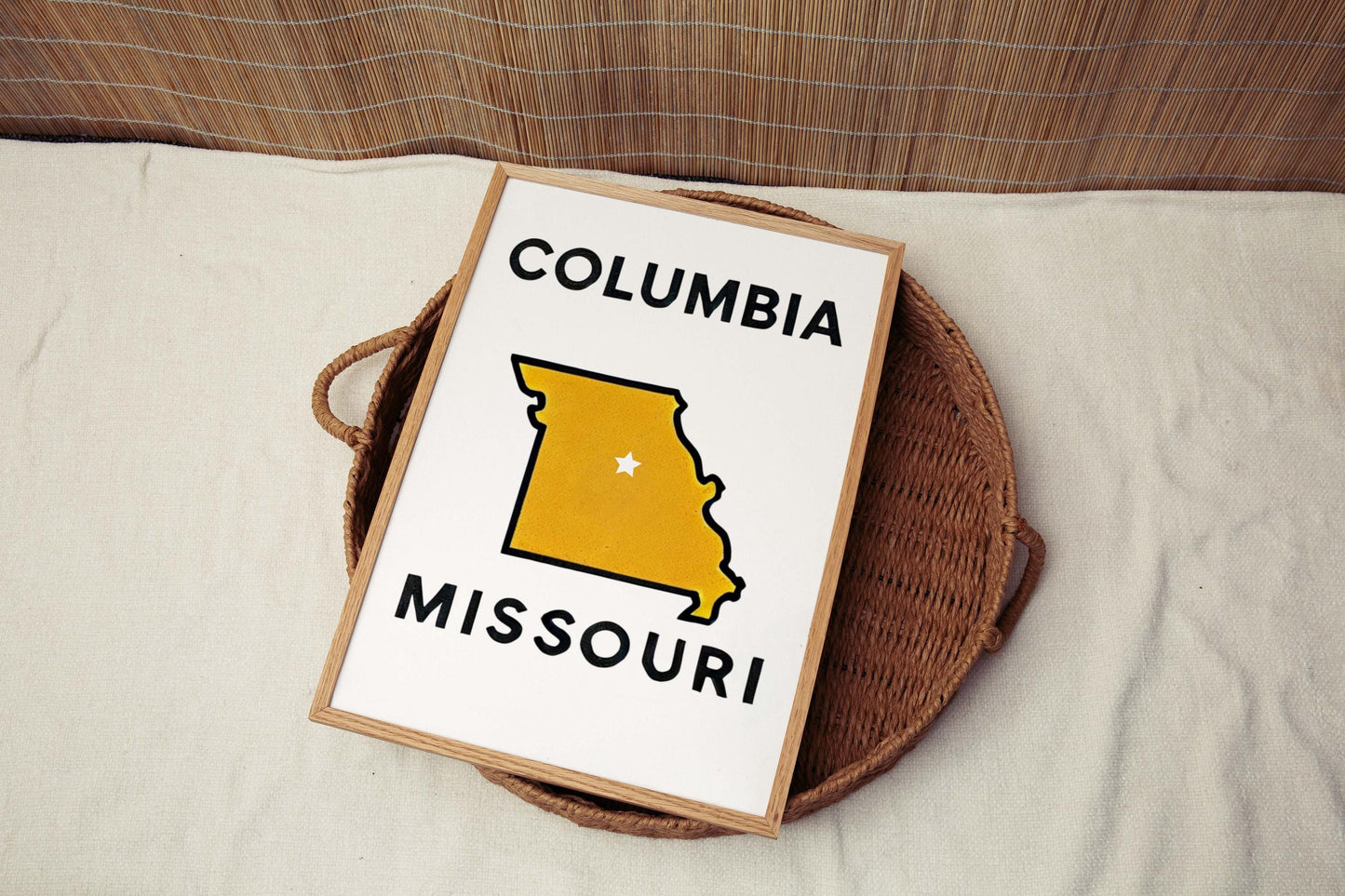 Columbia Print Missouri Wall Art Travel Home Decor College Room Gift Housewarming Artwork