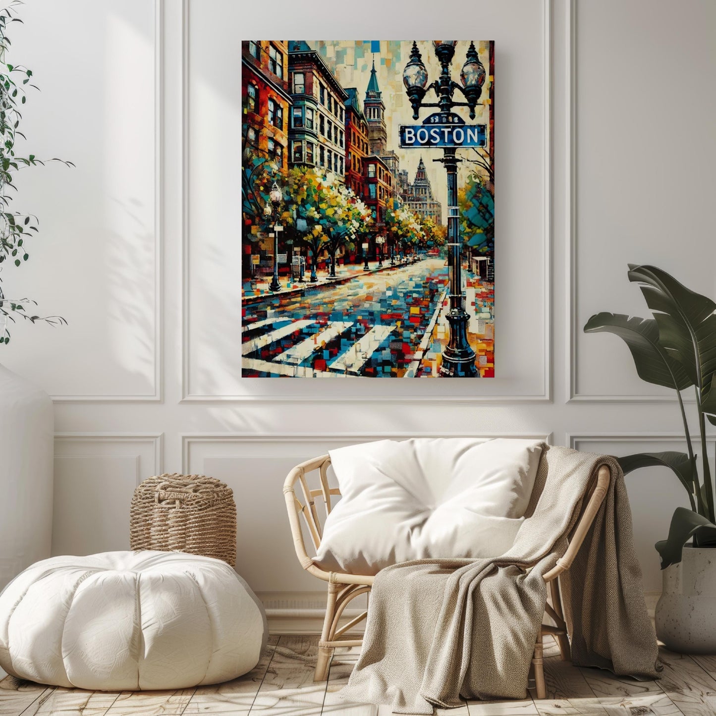 Massachusetts Boston Wall Art Print, Travel Poster & American Decor, Massachusetts Gift, Housewarming Artwork