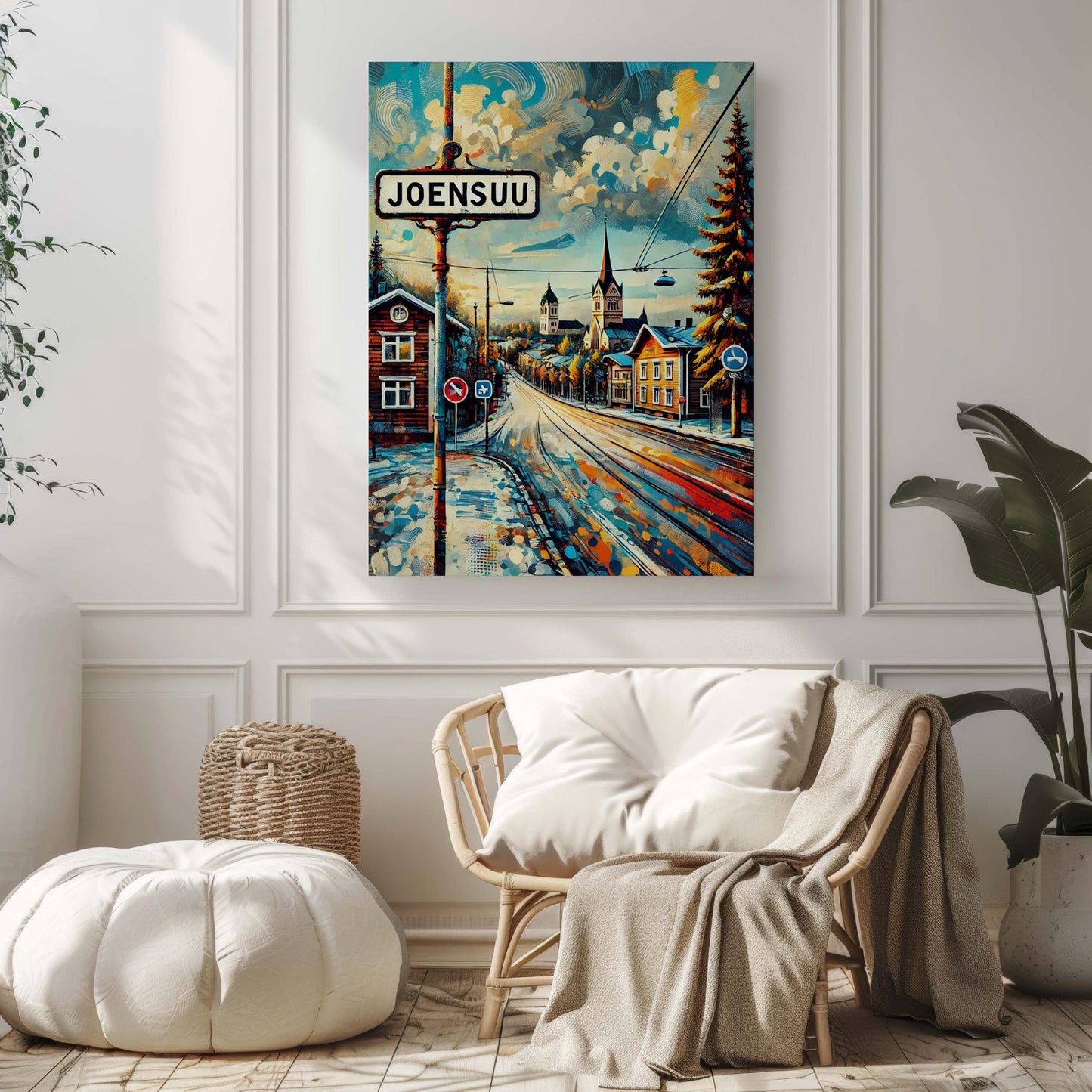 Joensuu Art Print - Finland Wall Art Travel Poster, Joensuu City Gift, Housewarming Decor, Scandinavian European Travel Print