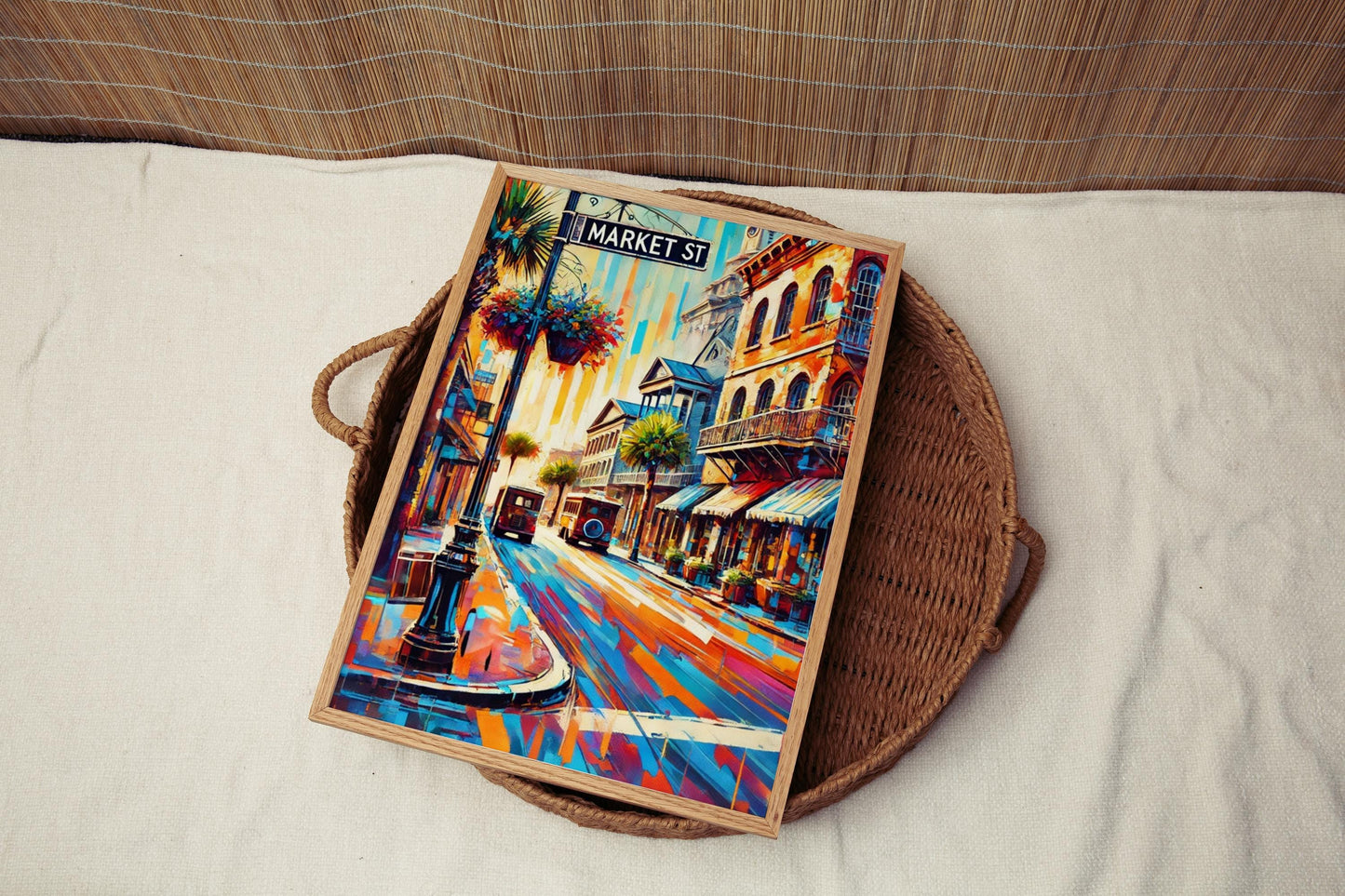 Wall Art Market St Charleston Print - Travel Poster South Carolina Gift Housewarming Decor