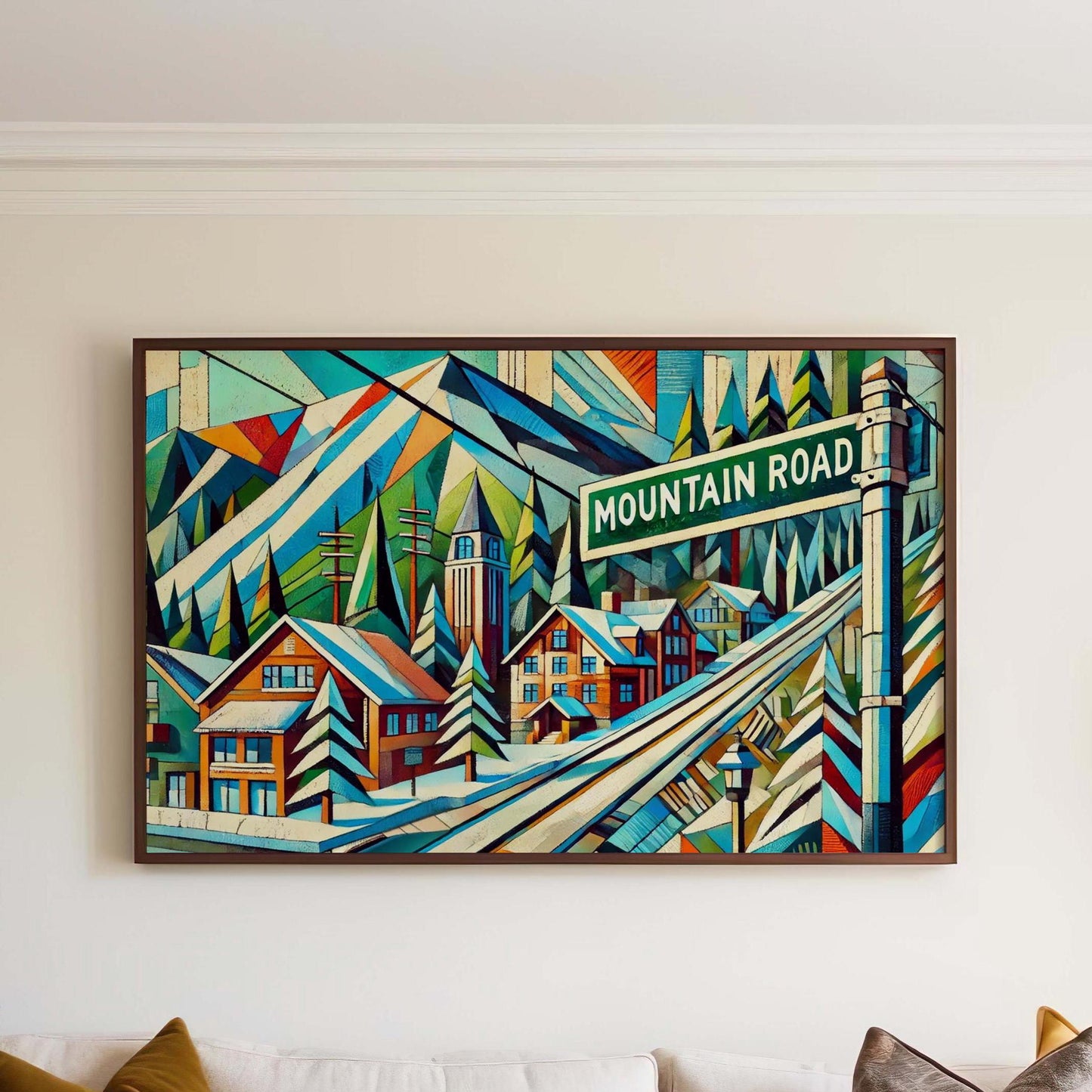 Mountain Road Print - Vermont Wall Art, Stowe Travel Poster & Housewarming Gift, Scenic Mountain Road