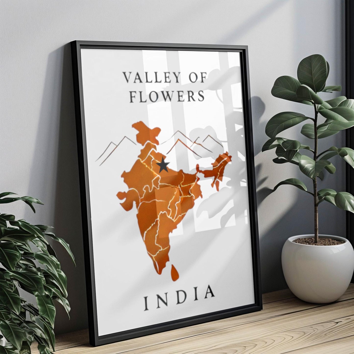 Valley of Flowers Wall Art Print – India Travel Decor, Housewarming & College Gift, Vibrant Floral Landscape Home Decoration