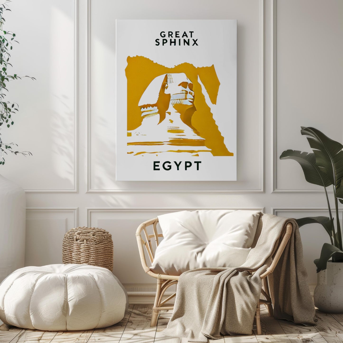Egypt Great Sphinx Wall Art Print - Travel & History Home Decor, Egypt Gift, College Dorm Artwork, Housewarming Present