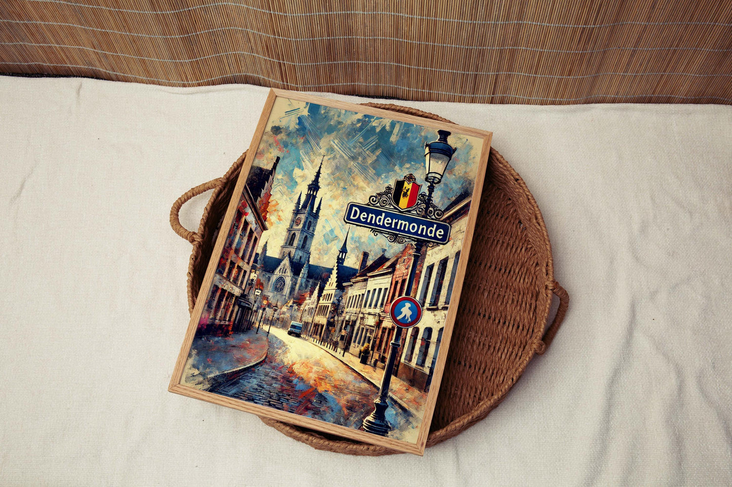 Dendermonde Art Print Belgium Travel Poster Wall Art City Gift Housewarming Decor Dendermonde Wall Art Decor