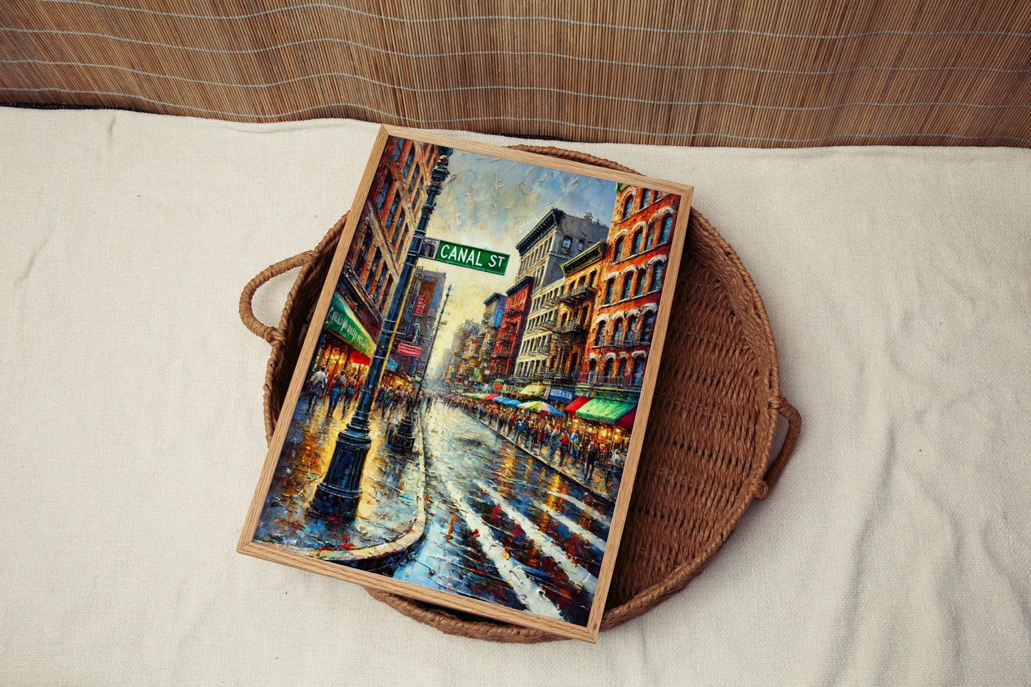 Manhattan Canal St Wall Art - New York City Travel Print, Urban Home Decor, Housewarming Gift & NYC Street Poster