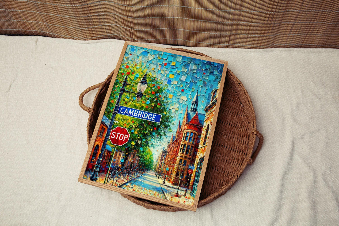 Massachusetts Cambridge Wall Art Print - Travel Poster, American Art, Housewarming Gift, Massachusetts Decor, Unique Travel Print