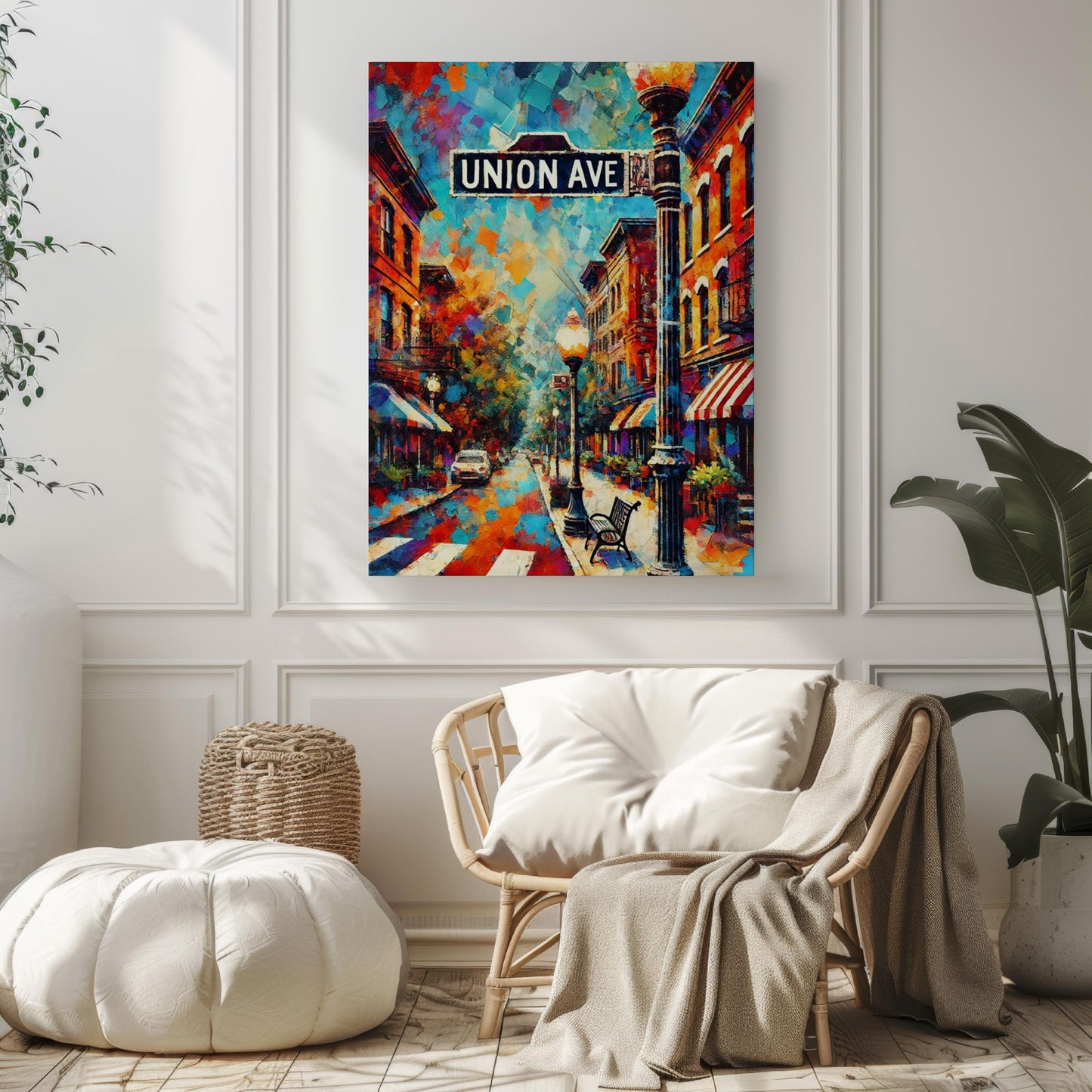 Memphis Union Ave Wall Art - Tennessee Travel Print & Poster, Housewarming Gift, Memphis Art Decor